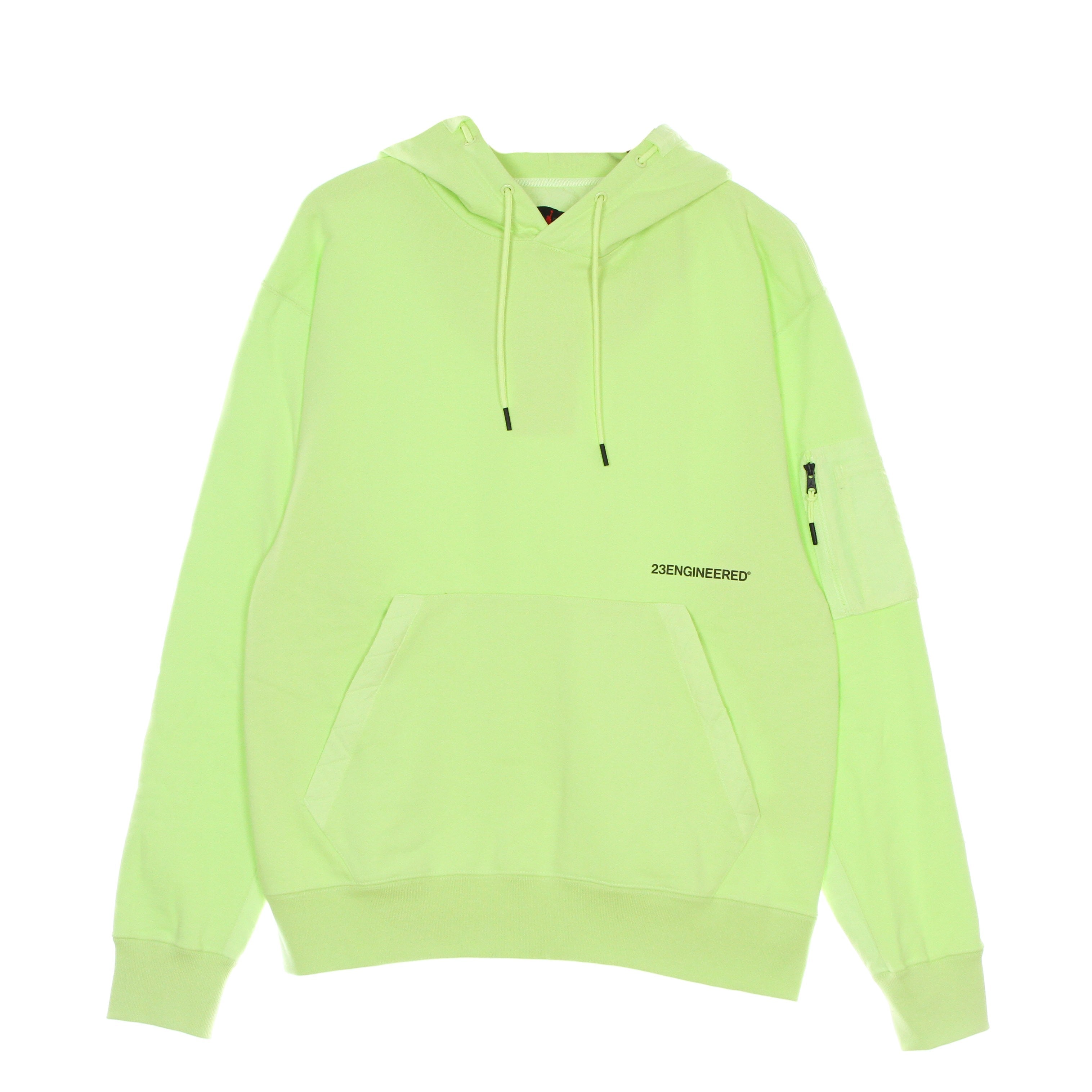 Jordan, Felpa Leggera Cappuccio Uomo Jordan 23 Engineered Fleece Po Hoodie, Lt Lemon Twist/medium Olive