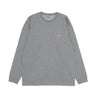 Carhartt Wip, Maglietta Manica Lunga Uomo L/s Chase T-shirt, Grey Heather/gold