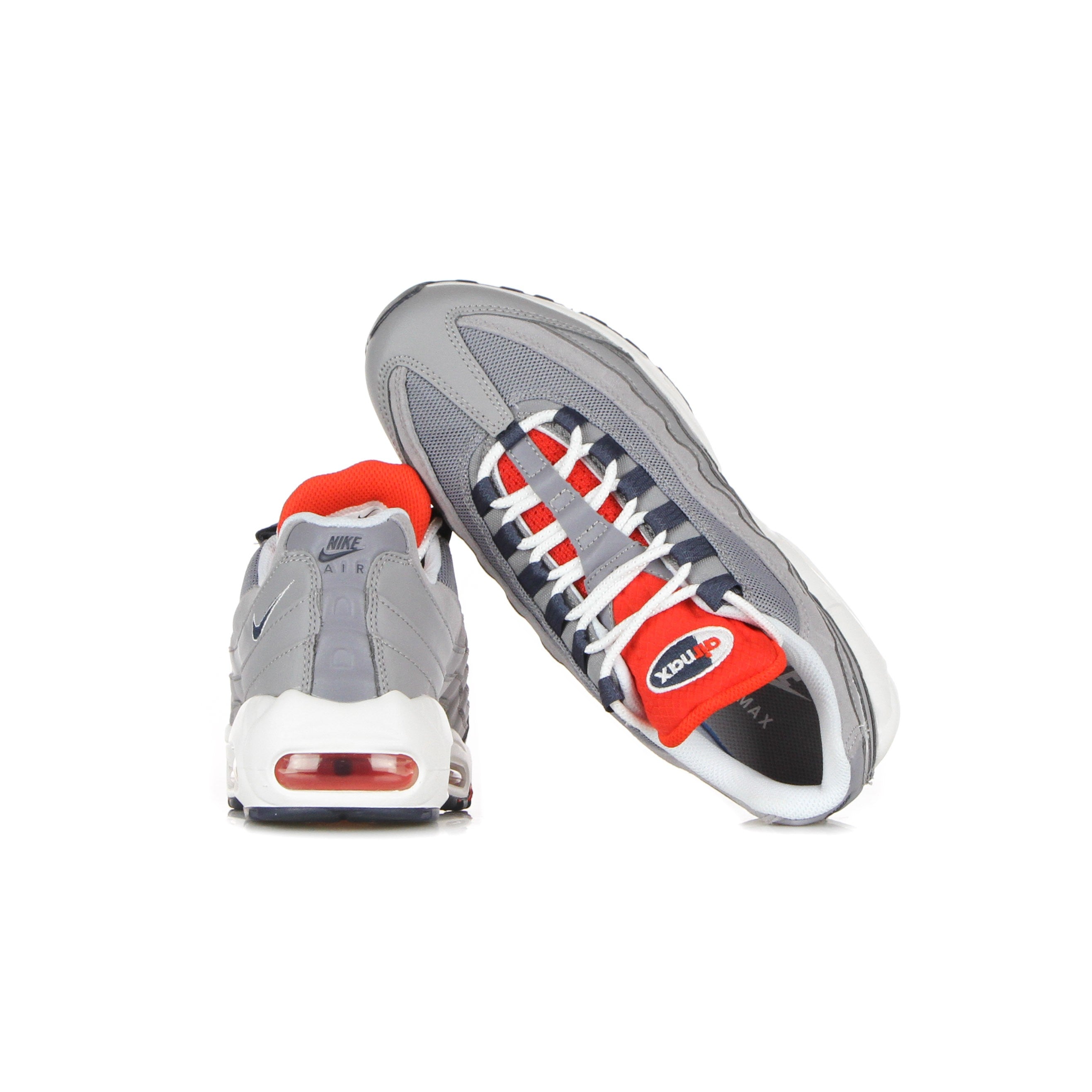 Nike, Scarpa Bassa Uomo Air Max 95, Cement Grey/thunder Blue/chile Red