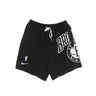 Nike Nba, Pantalone Corto Tuta Uomo Nba Short Fleece Courtside 75 Bronet, Black/black/white/white