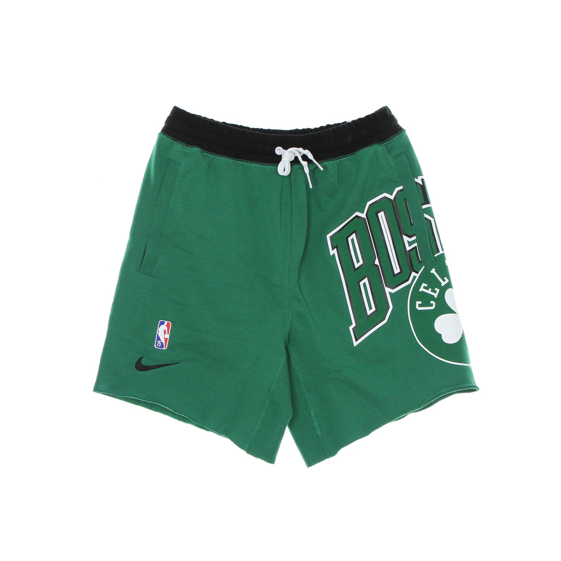 Nike Nba, Pantalone Corto Tuta Uomo Nba Short Fleece Courtside 75 Boscel, Clover/black/white/black