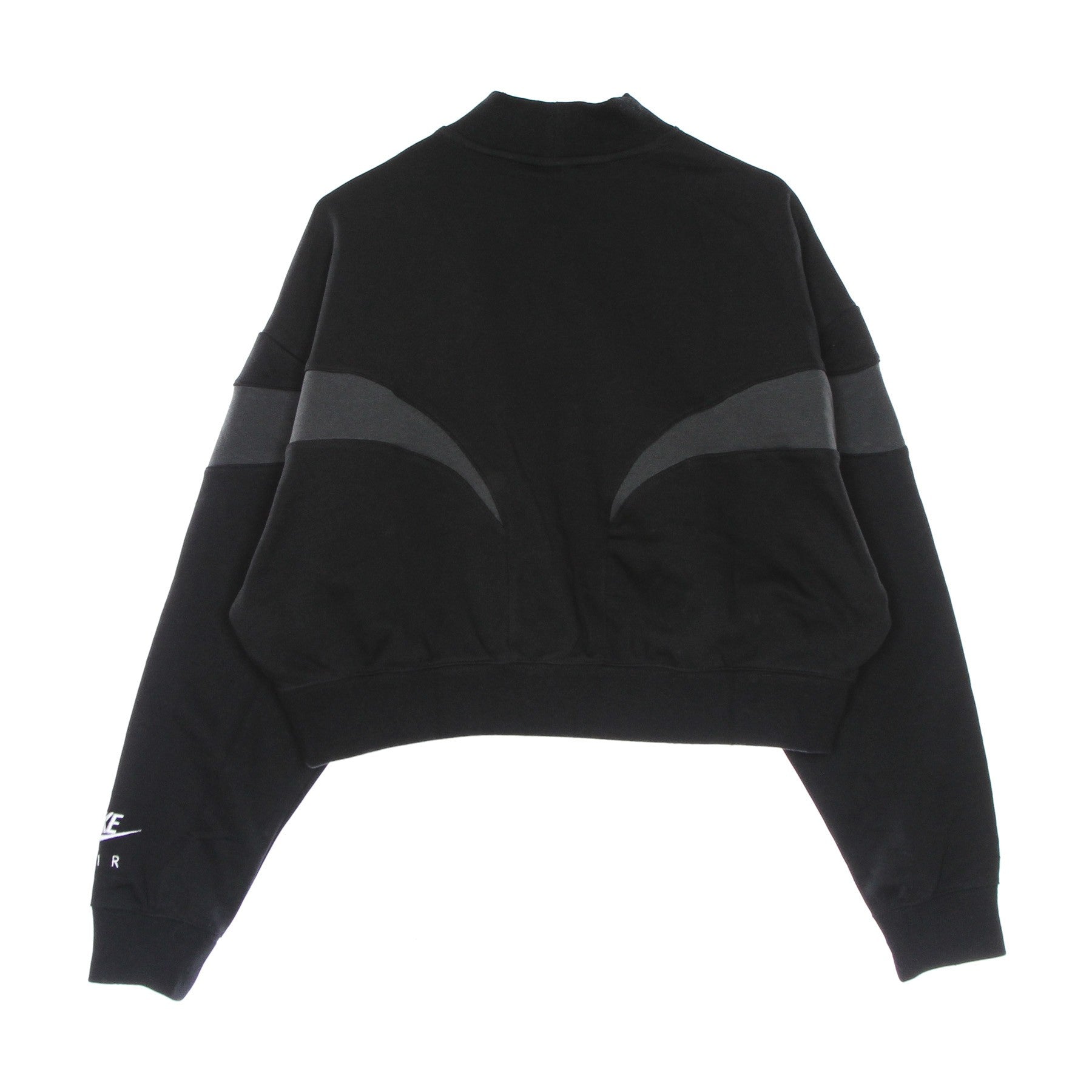 Nike, Felpa Leggera Collo Alto Corta Donna Air Fleece Mock Long Sleeve Top, 