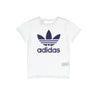 Adidas, Maglietta Ragazzo Trefoil Tee, White/night Sky