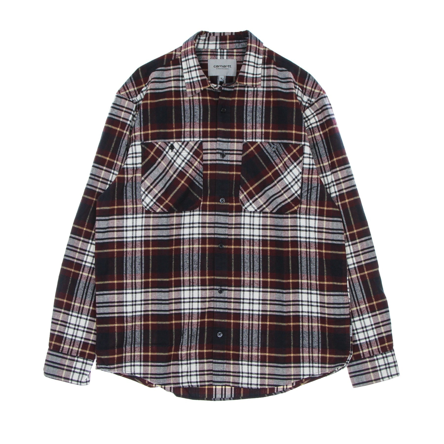 Carhartt Wip, Camicia Manica Lunga Uomo Dunbar L/s Shirt, Dunbar Check/wine