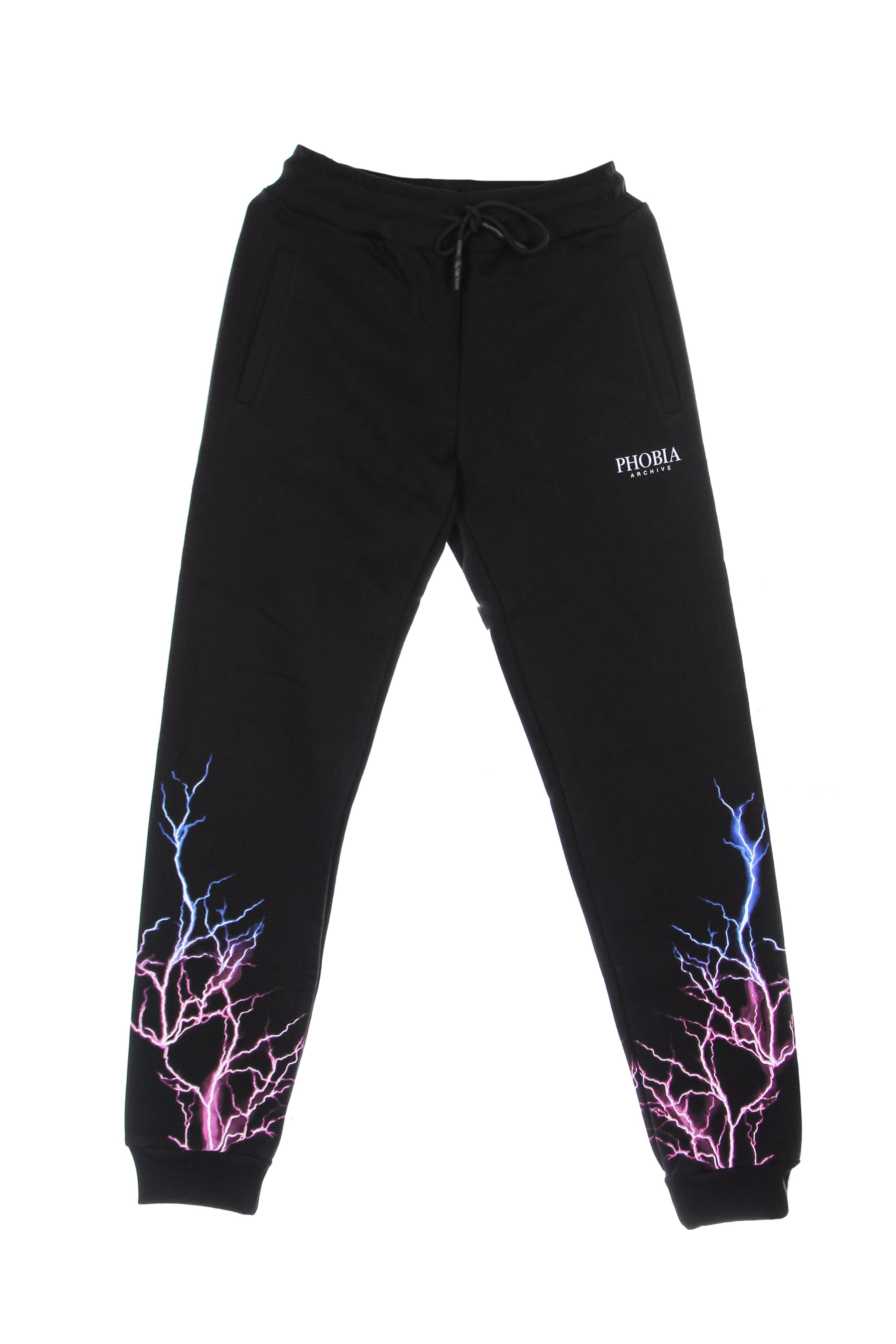 Phobia, Pantalone Tuta Leggero Uomo Pink Light Blue Lightning Pants, 