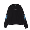 Phobia, Felpa Leggera Girocollo Uomo Light Blue Cobweb Print Crewneck, Black/light Blue