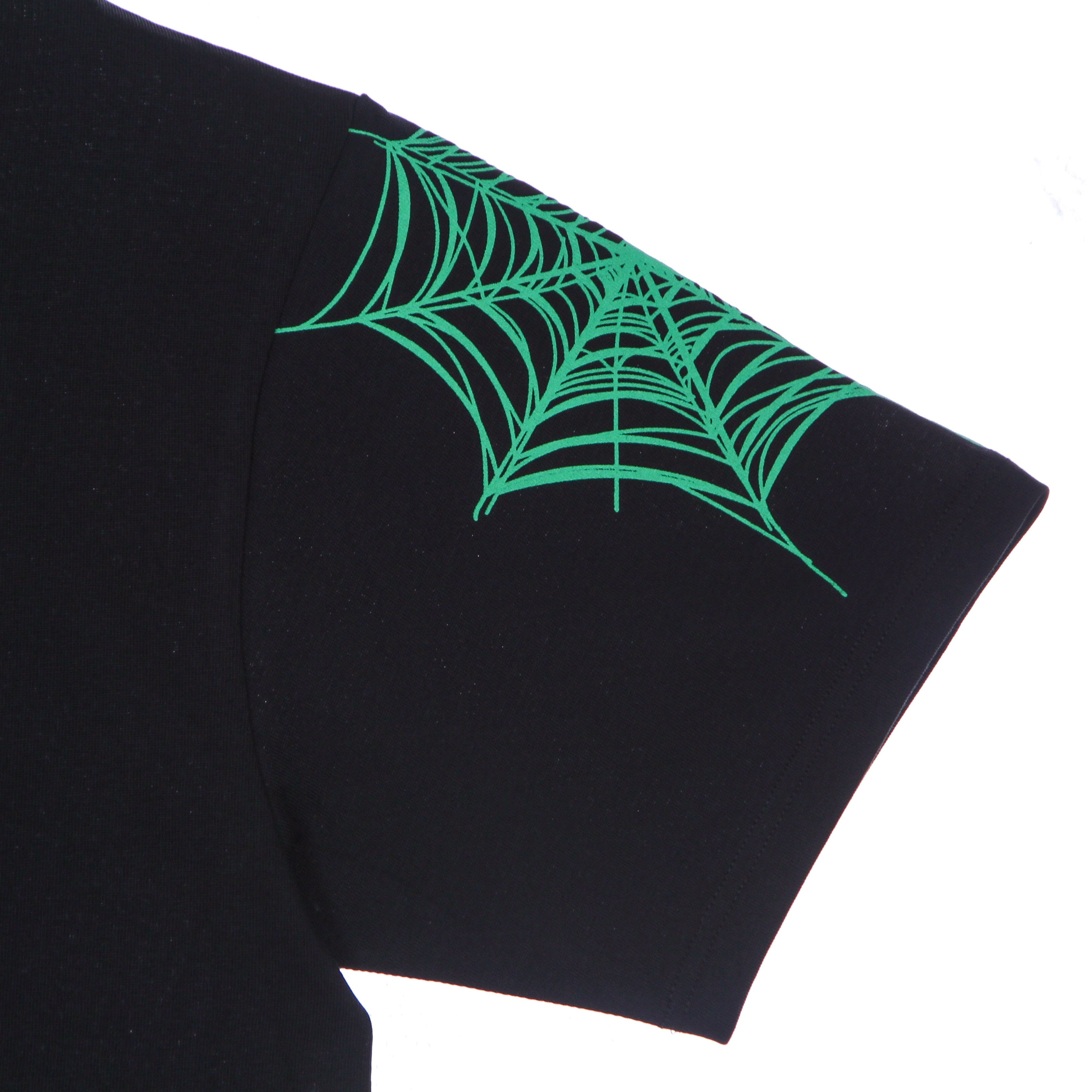 Phobia, Maglietta Uomo Green Cobweb Print Tee, 