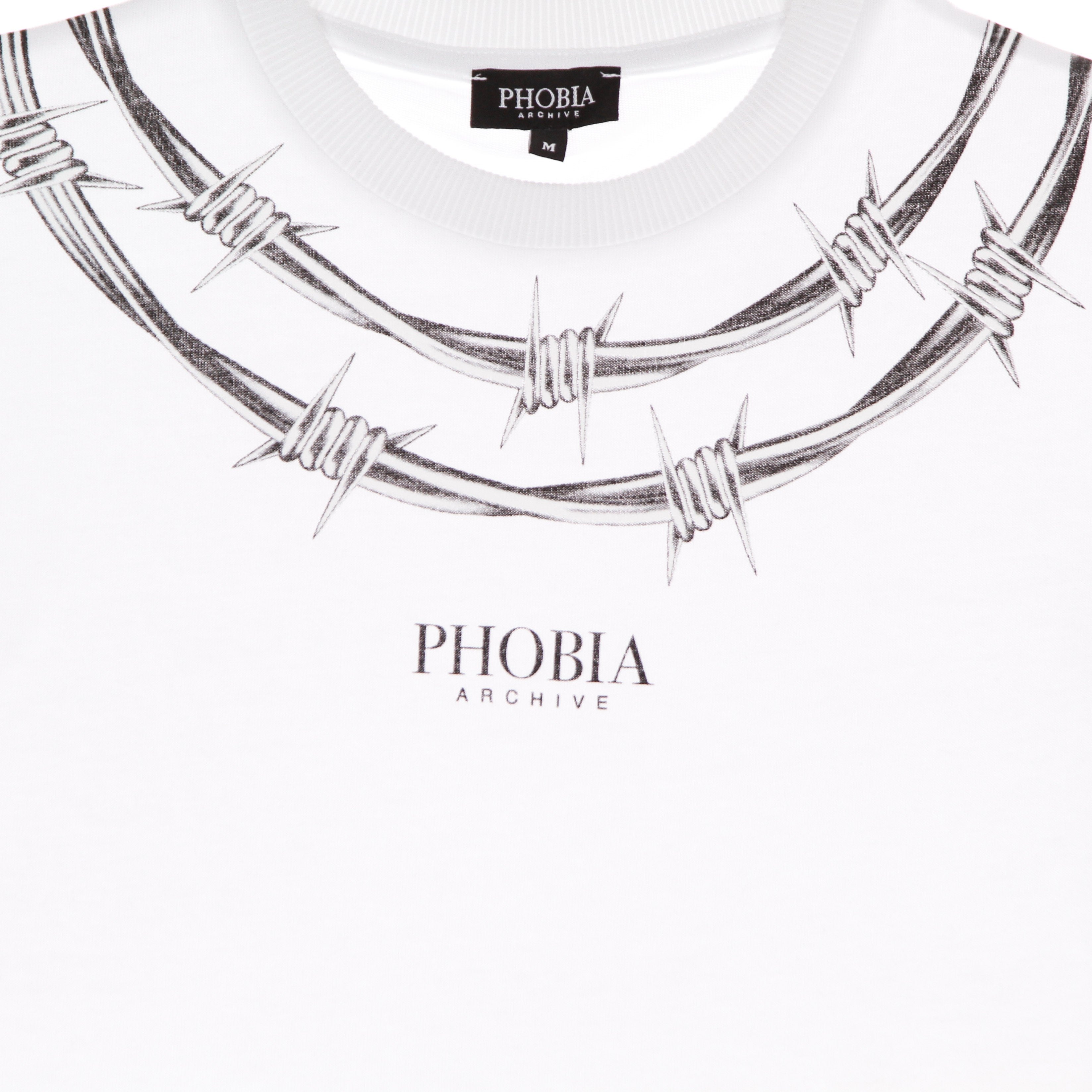 Phobia, Maglietta Uomo Barbed Wire Print Tee, 