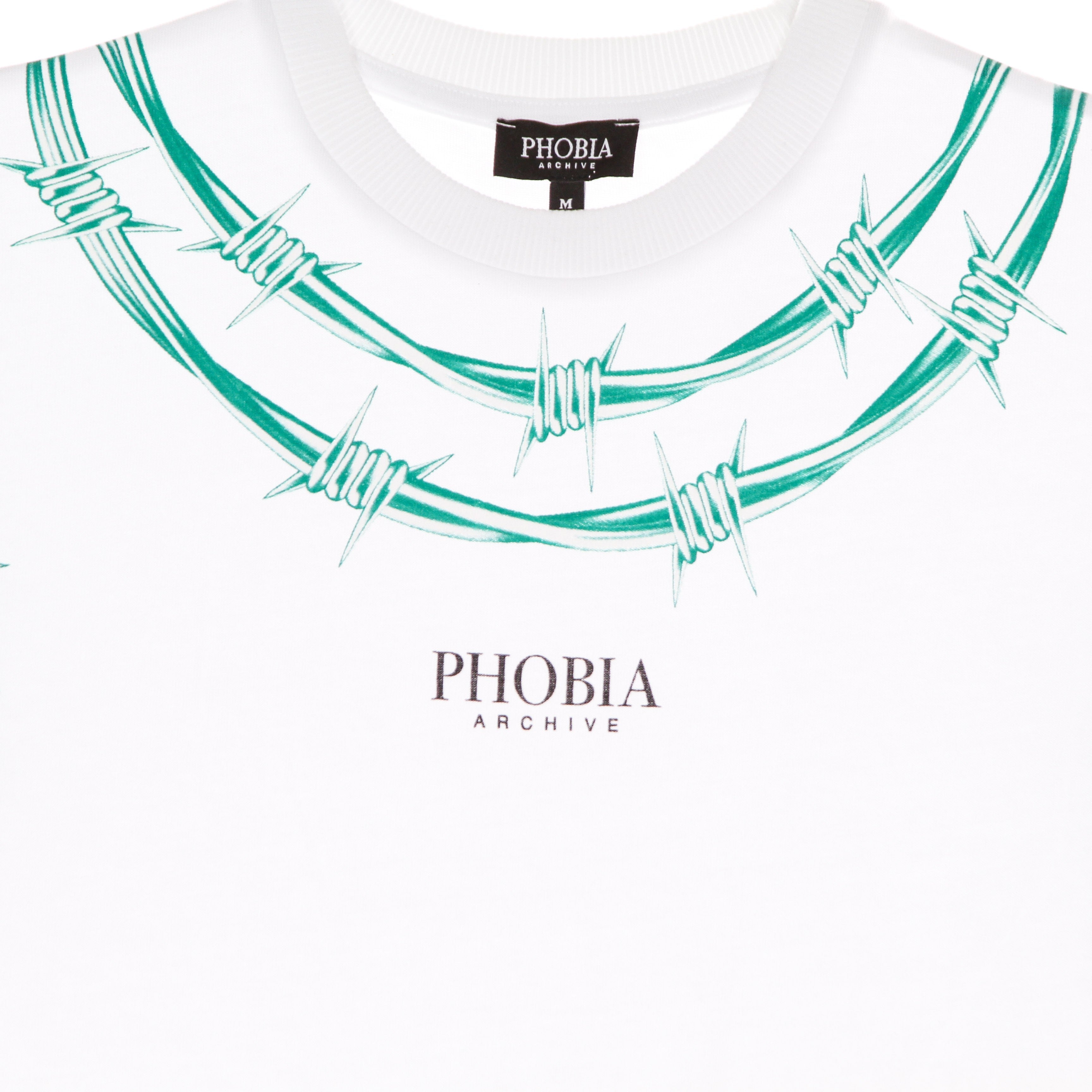 Phobia, Maglietta Uomo Green Barbed Wire Tee, 