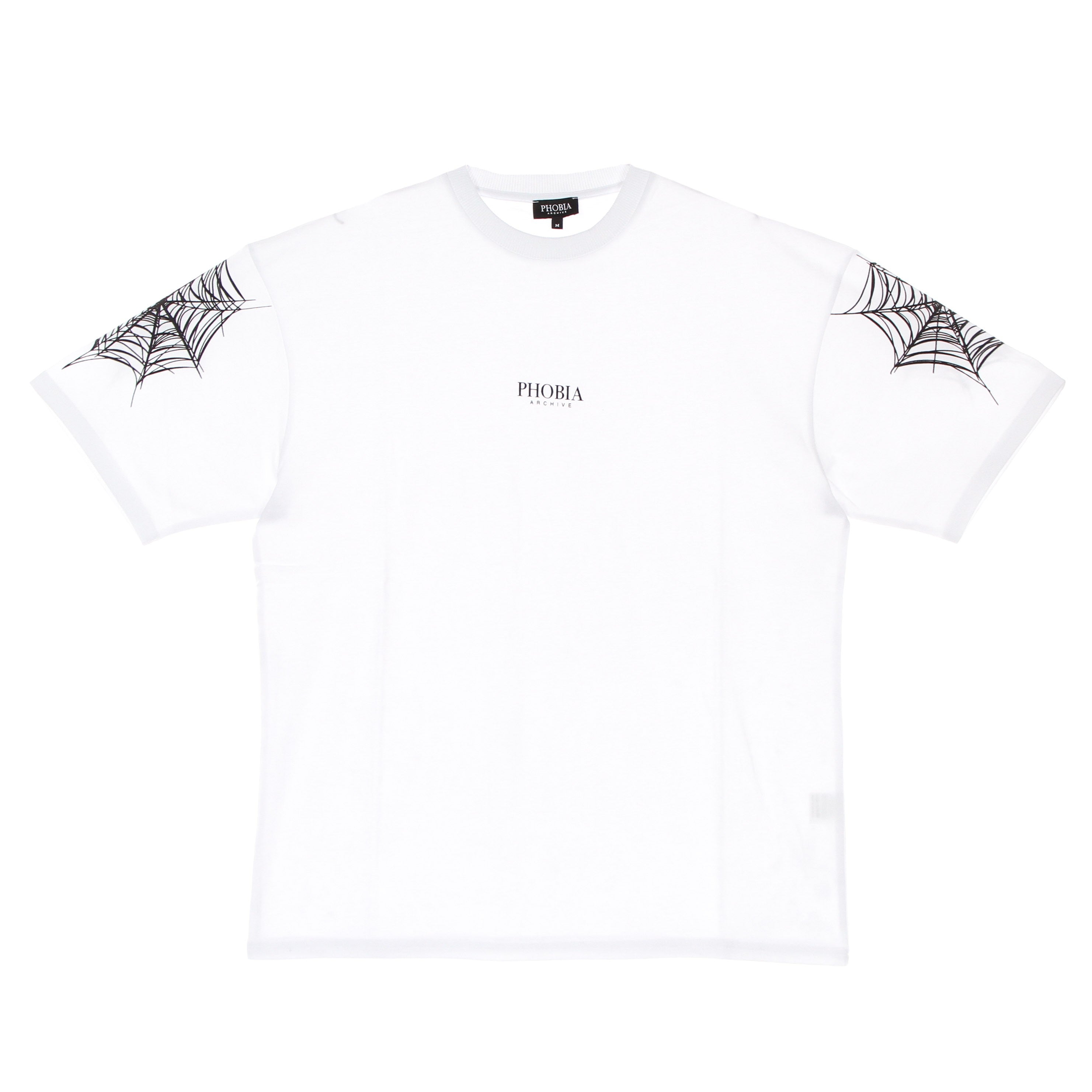 Cobweb Print Tee Herren T-Shirt Weiß/Schwarz
