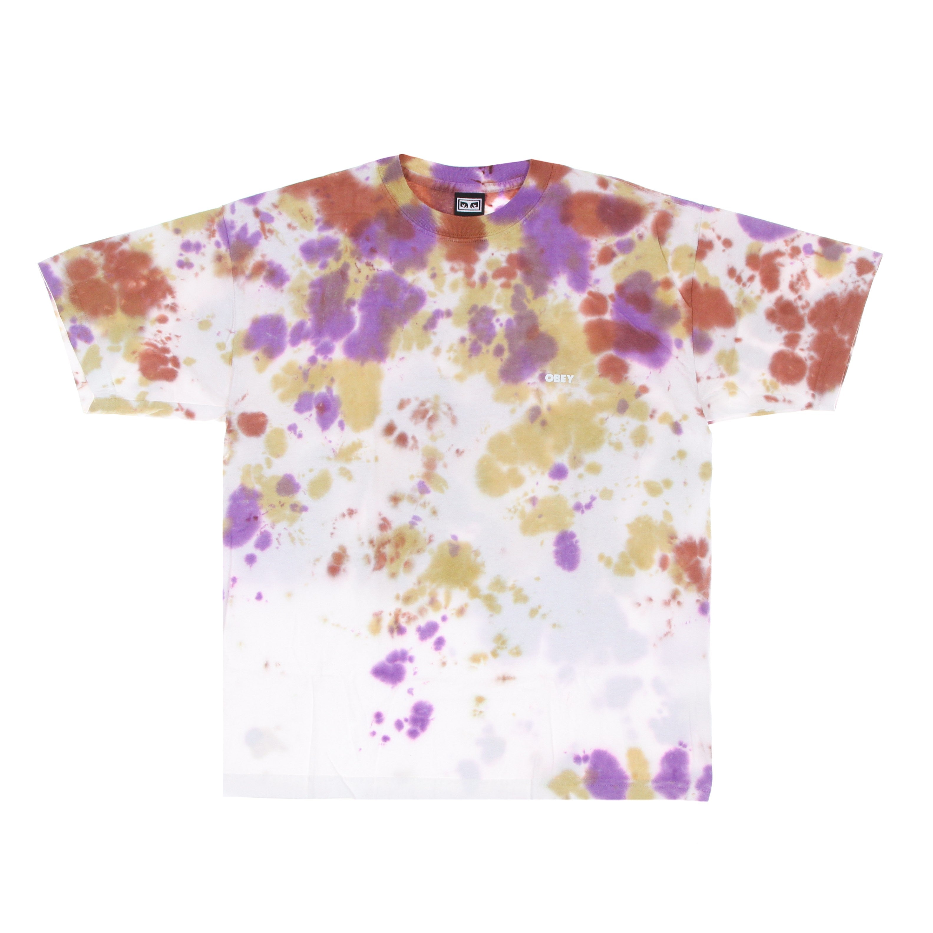 Men's T-Shirt Bold Heavyweight Blotch Tie Dye Tee Copper Coin Blotch