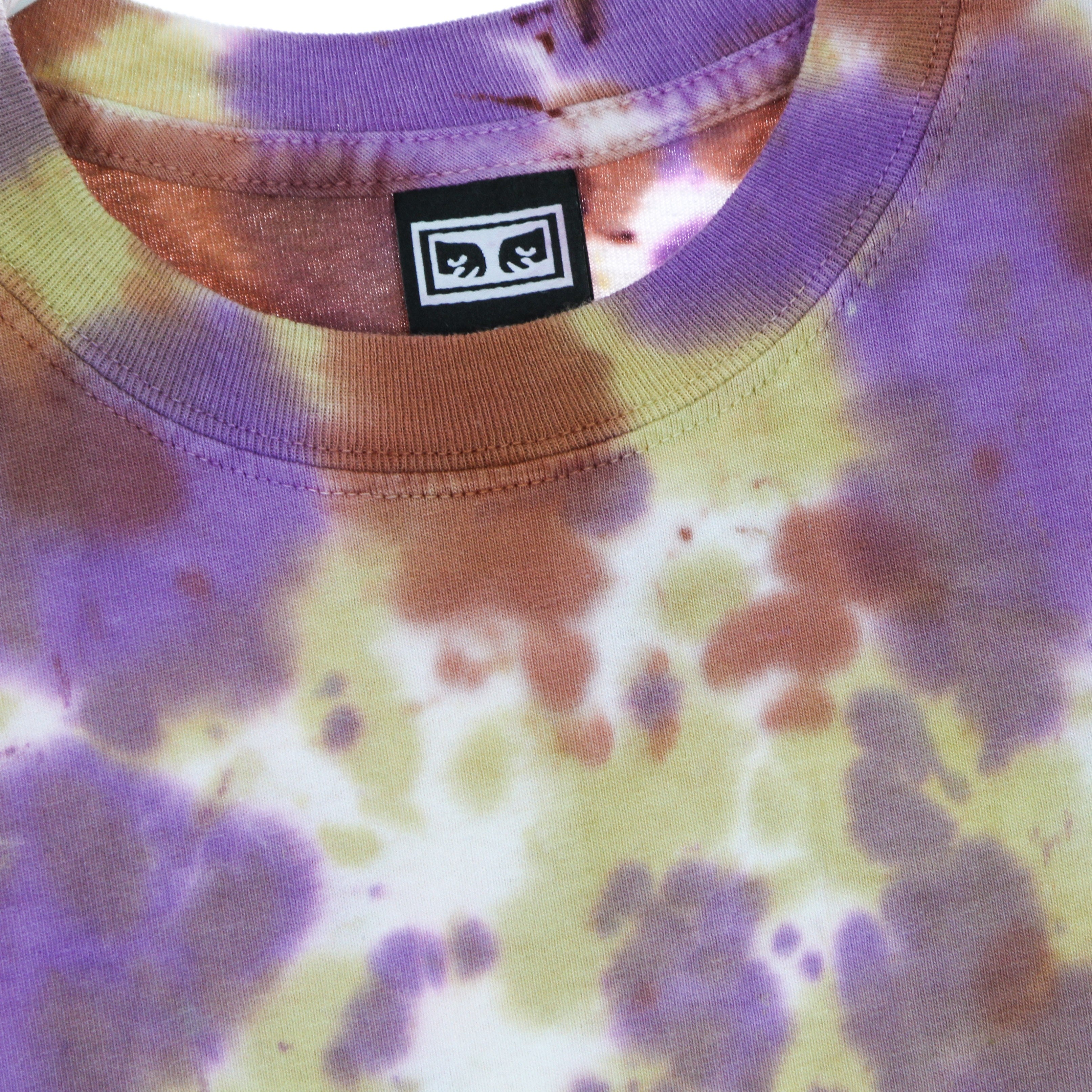 Men's T-Shirt Bold Heavyweight Blotch Tie Dye Tee Copper Coin Blotch