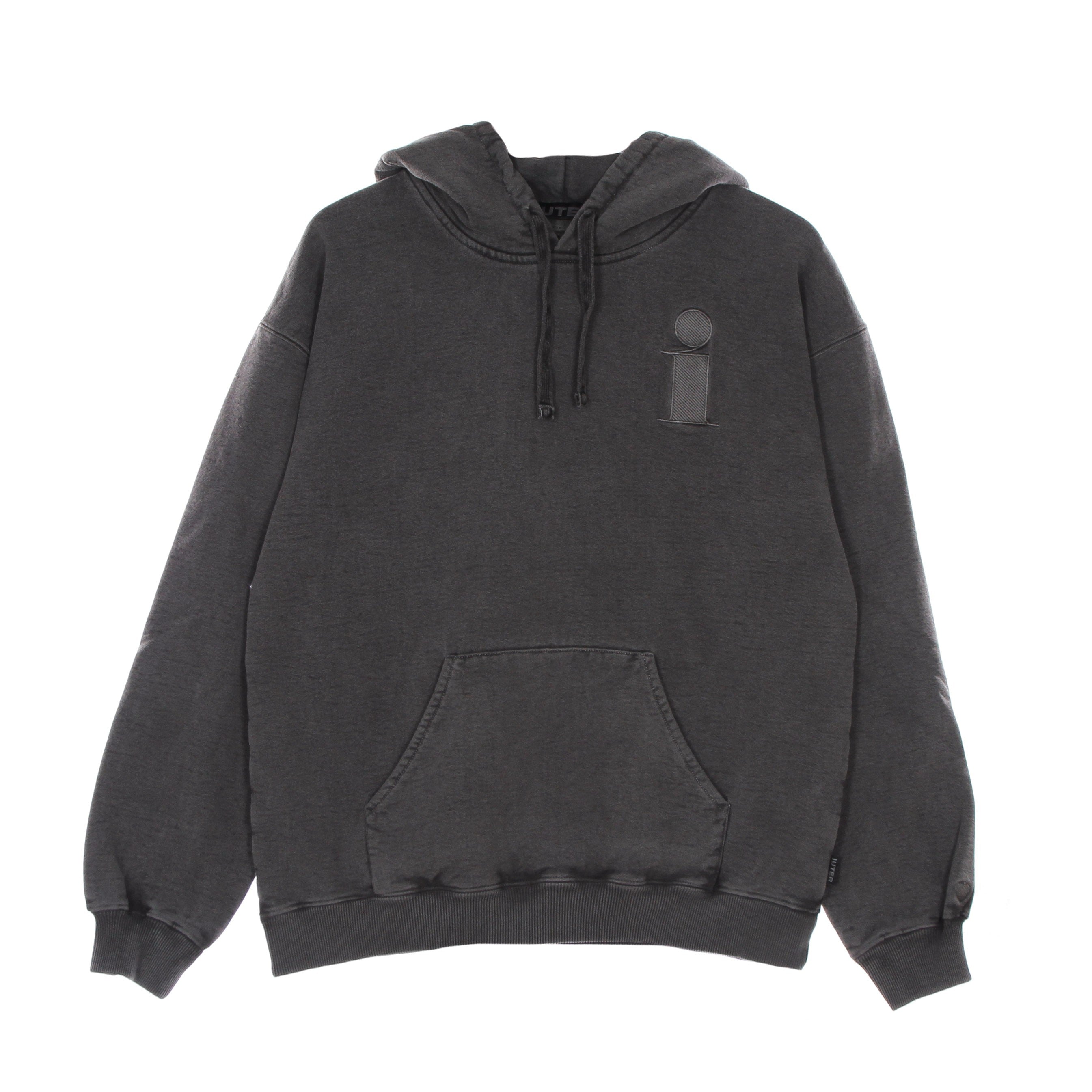 Iuter, Felpa Cappuccio Uomo Monogram Hoodie, Black