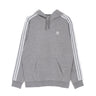 Adidas, Felpa Cappuccio Uomo 3 Stripes Classic Adicolor Hoody, Medium Grey Heather