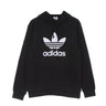 Adidas, Felpa Leggera Cappuccio Uomo Classic Adicolor Trefoil Hoodie, Black/white