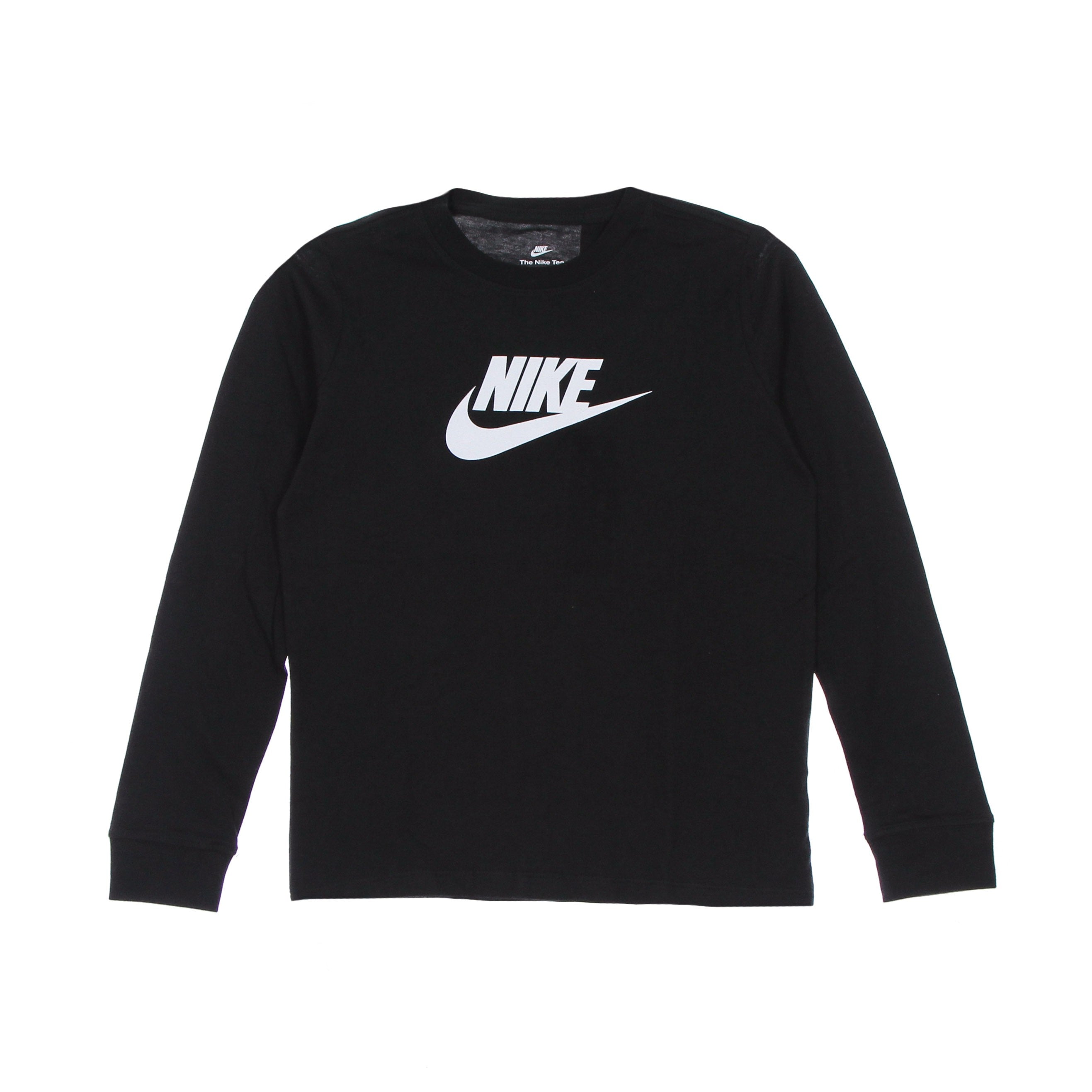 Nike, Maglietta Manica Lunga Ragazzo L/s Basic Futura Tee, Black/white