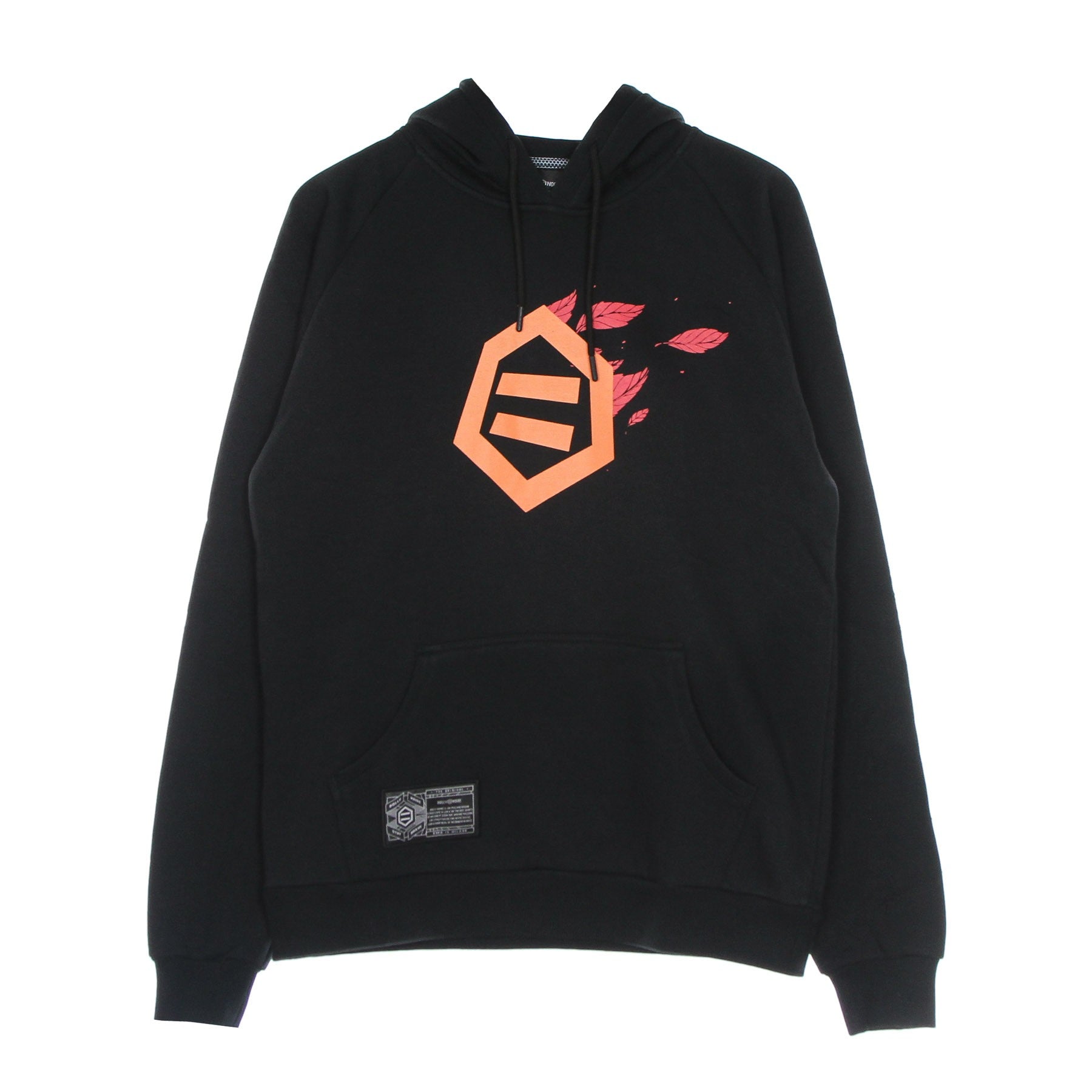 Dolly Noire, Felpa Cappuccio Uomo Logo Foglie Hoodie, Black