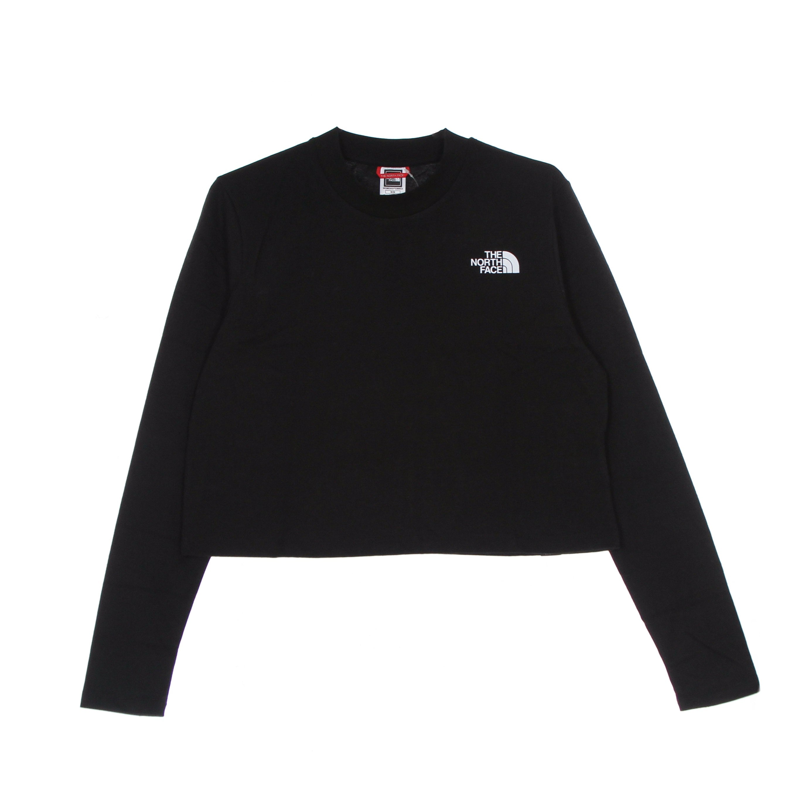 The North Face, Maglietta Manica Lunga Corta Donna L/s Crop Tee, Black