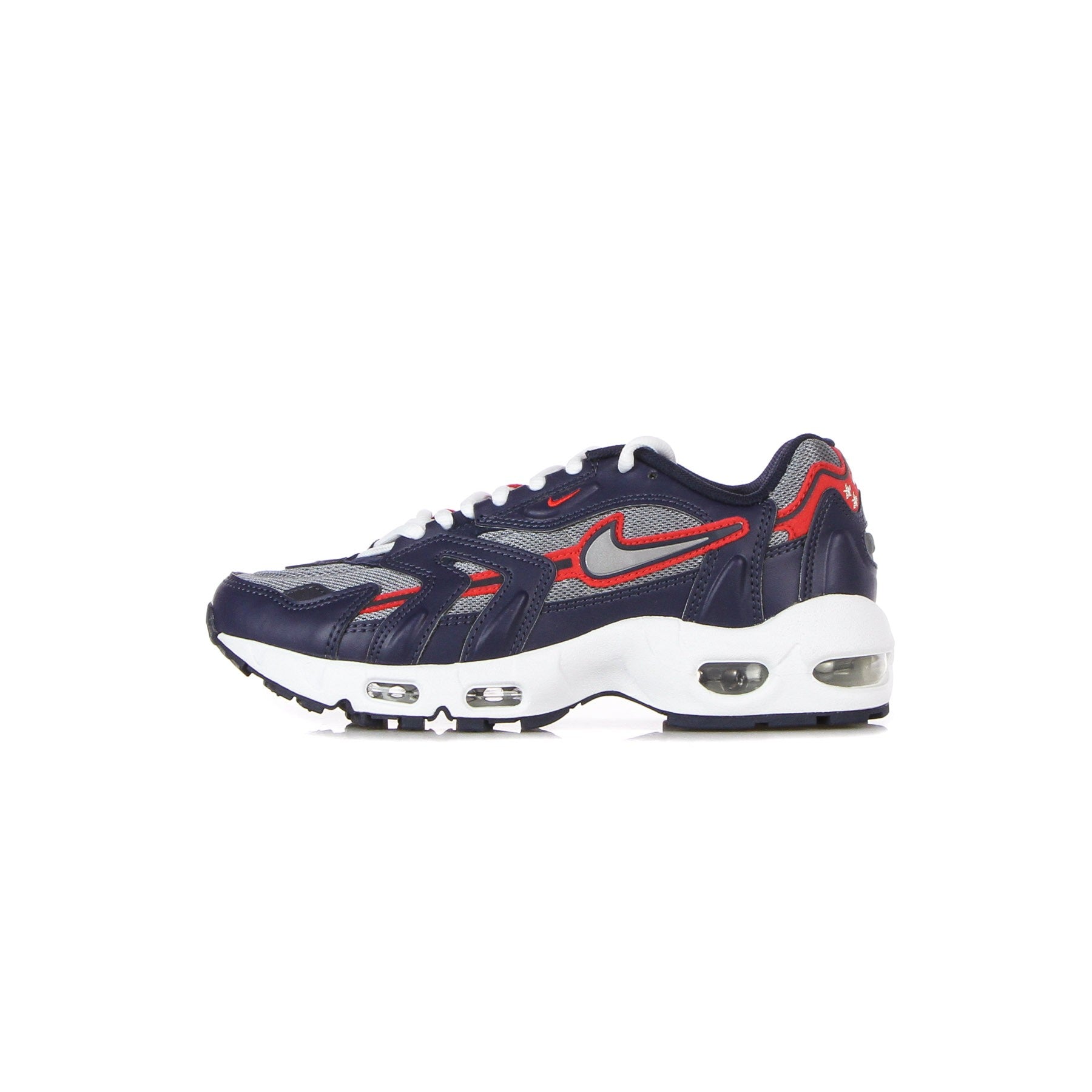 Nike, Scarpa Bassa Uomo Air Max 96 Ii, Midnight Navy/metallic Silver/cool Grey