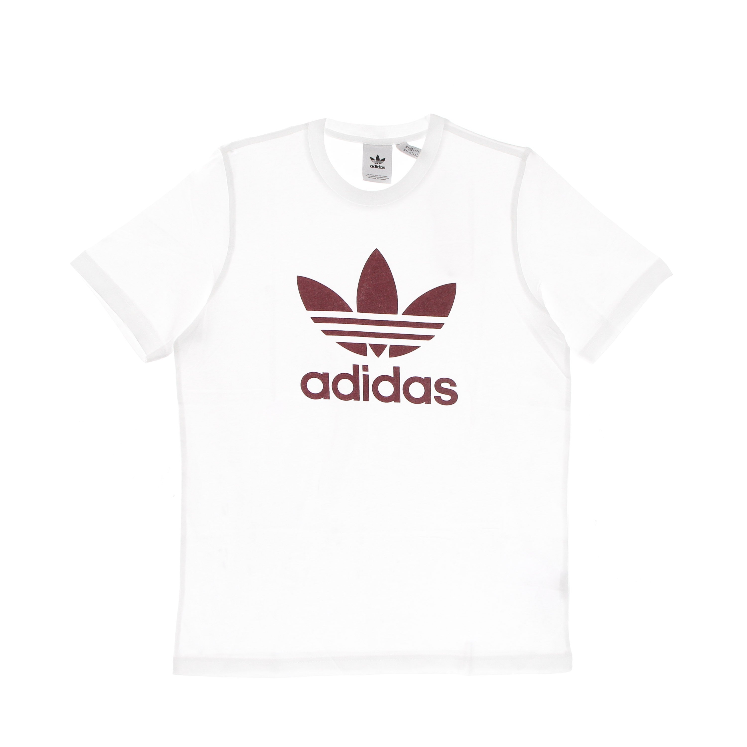 Adidas, Maglietta Uomo Classic Adicolor Trefoil Tee, White/victory Crimson