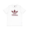 Adidas, Maglietta Uomo Classic Adicolor Trefoil Tee, White/victory Crimson