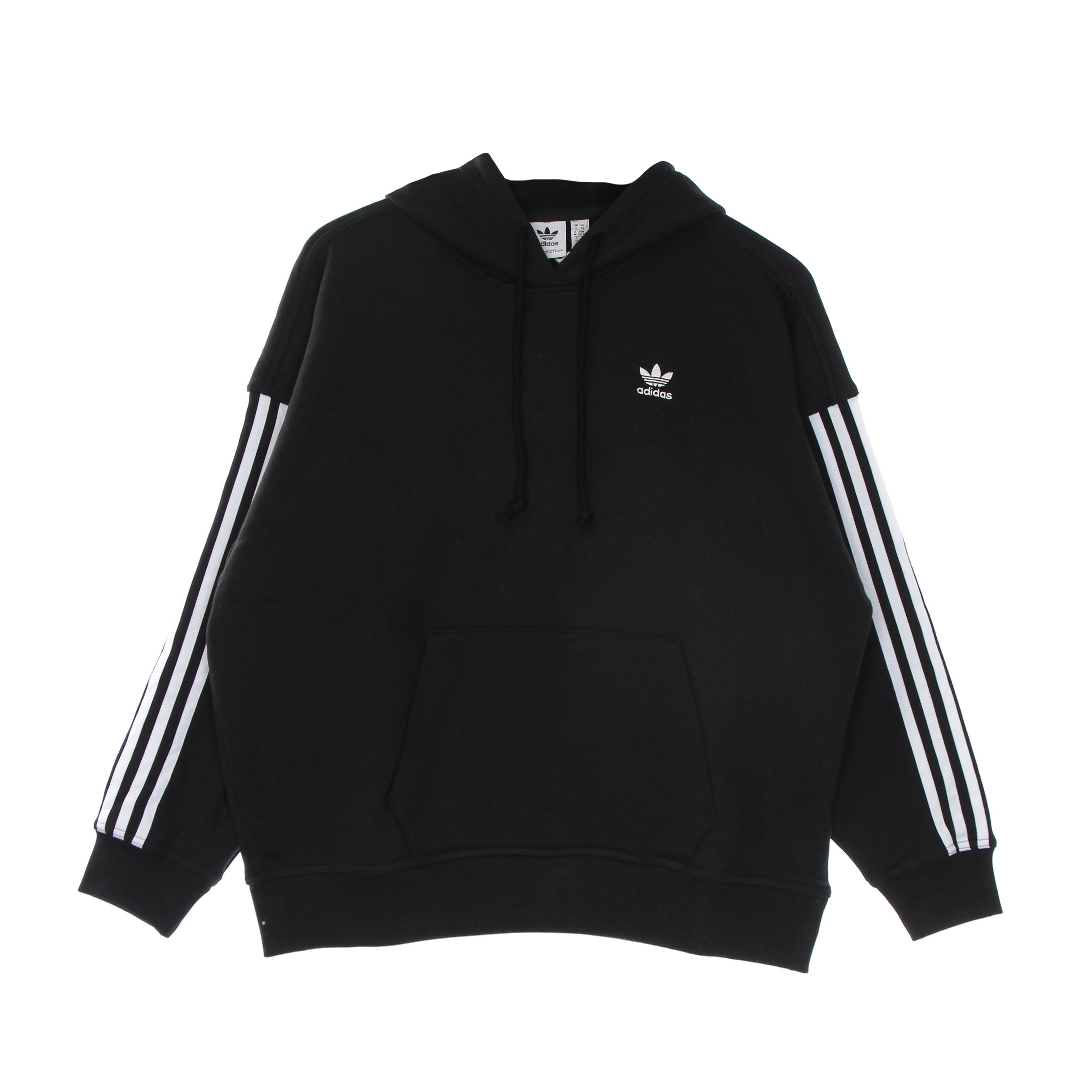 Adidas, Felpa Leggera Cappuccio Donna Hoodie, Black