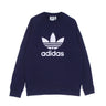 Adidas, Felpa Leggera Girocollo Uomo Trefoil Crew, Night Sky/white