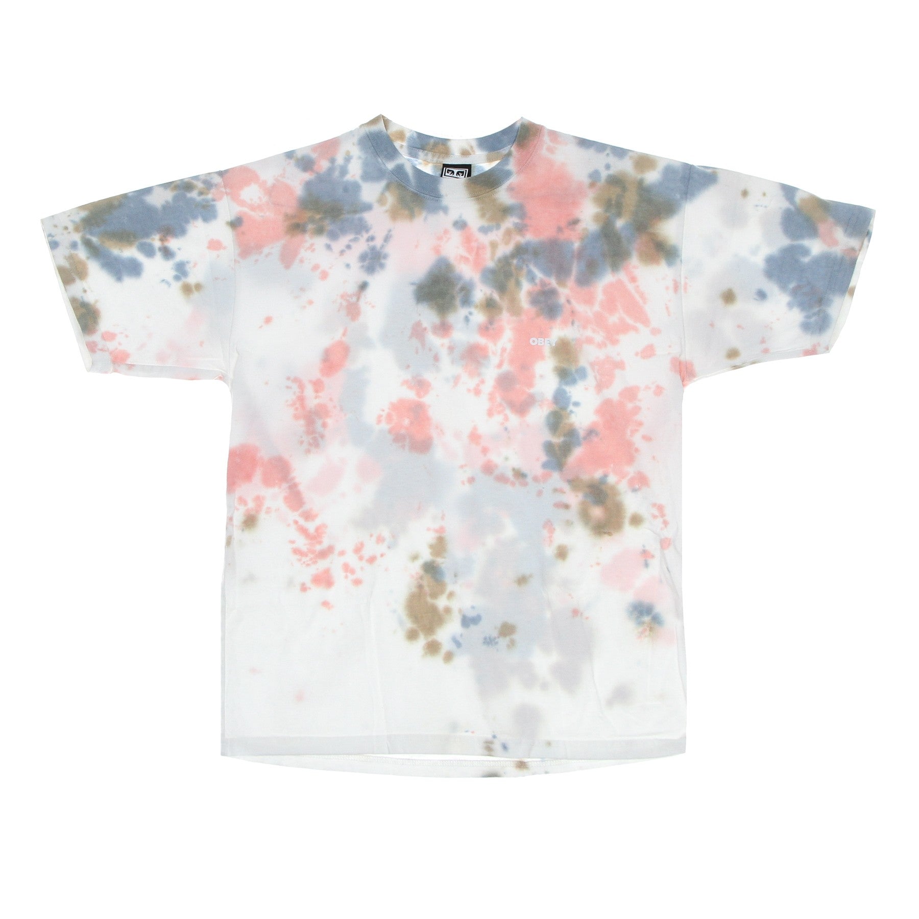 Men's T-Shirt Bold Heavyweight Blotch Tie Dye Tee Putty Pink Blotch