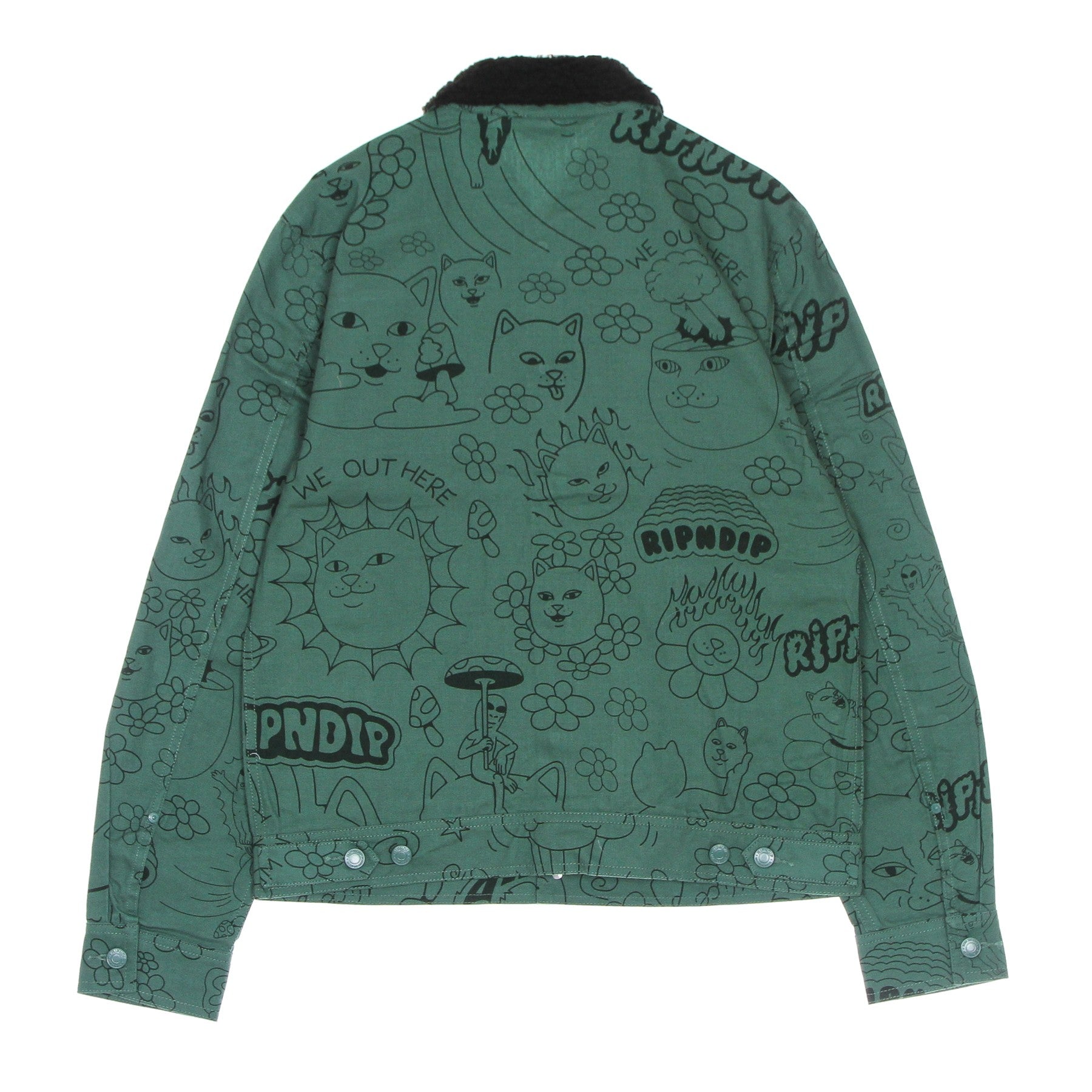 Ripndip, Giubbotto Tipo Jeans Uomo Scribble Button Up Jacket, 