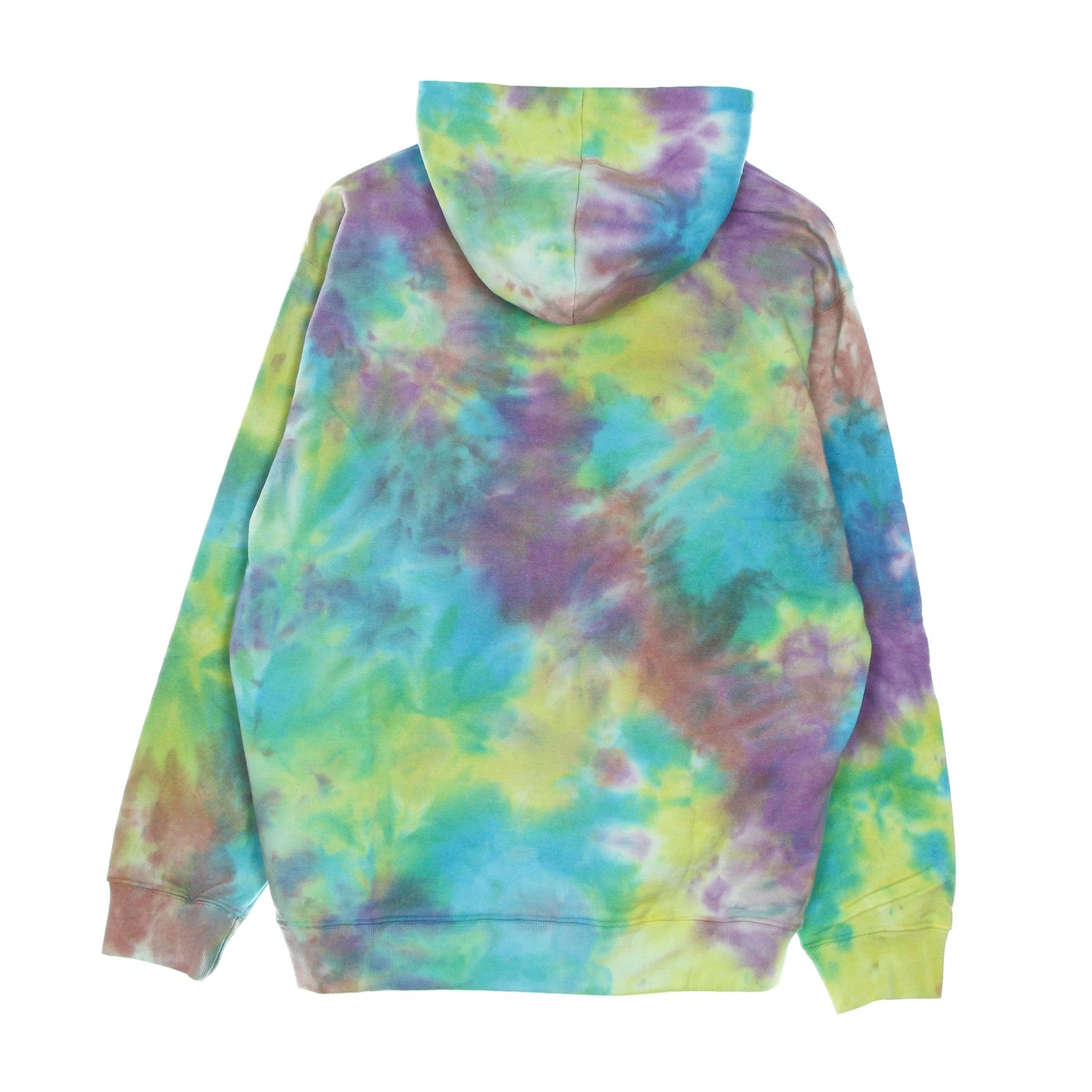 Felpa Leggera Cappuccio Uomo Mini Bold Recycled Tie Dye Hood Specialty Fleece A.i. Aqua Multi