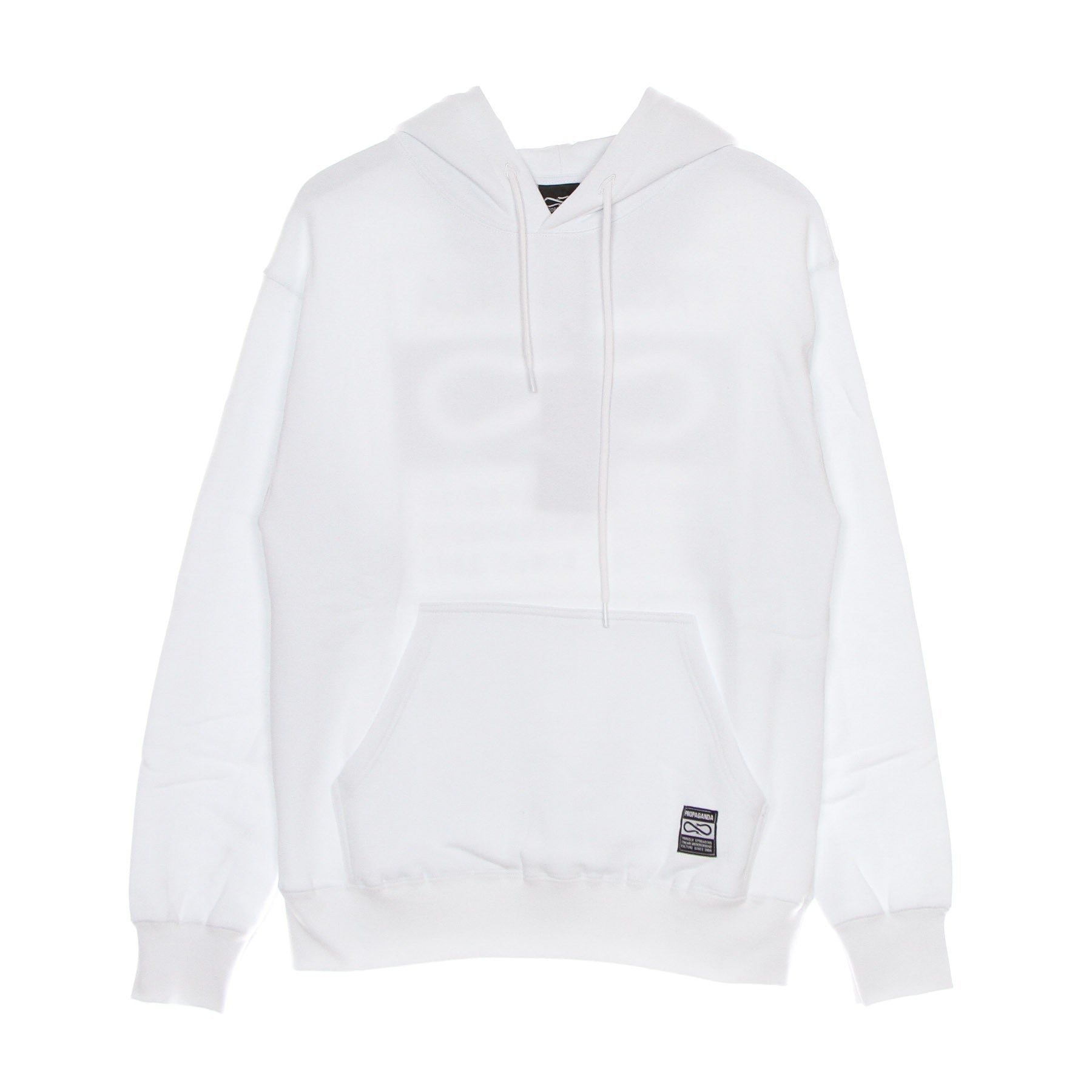 Propaganda, Felpa Cappuccio Uomo Label Hoodie, White