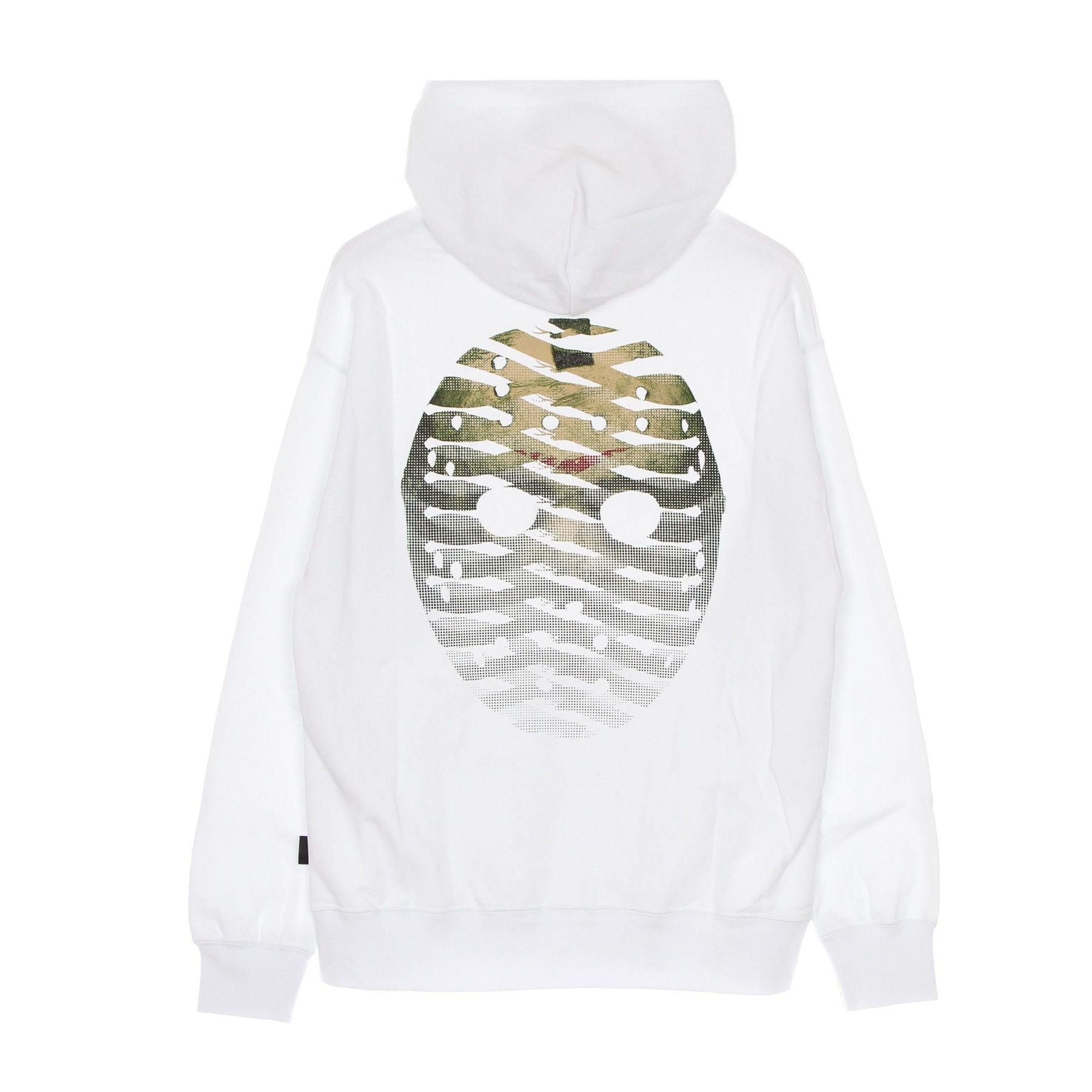 Propaganda, Felpa Cappuccio Uomo Ribs Icon Mask Hoodie, White