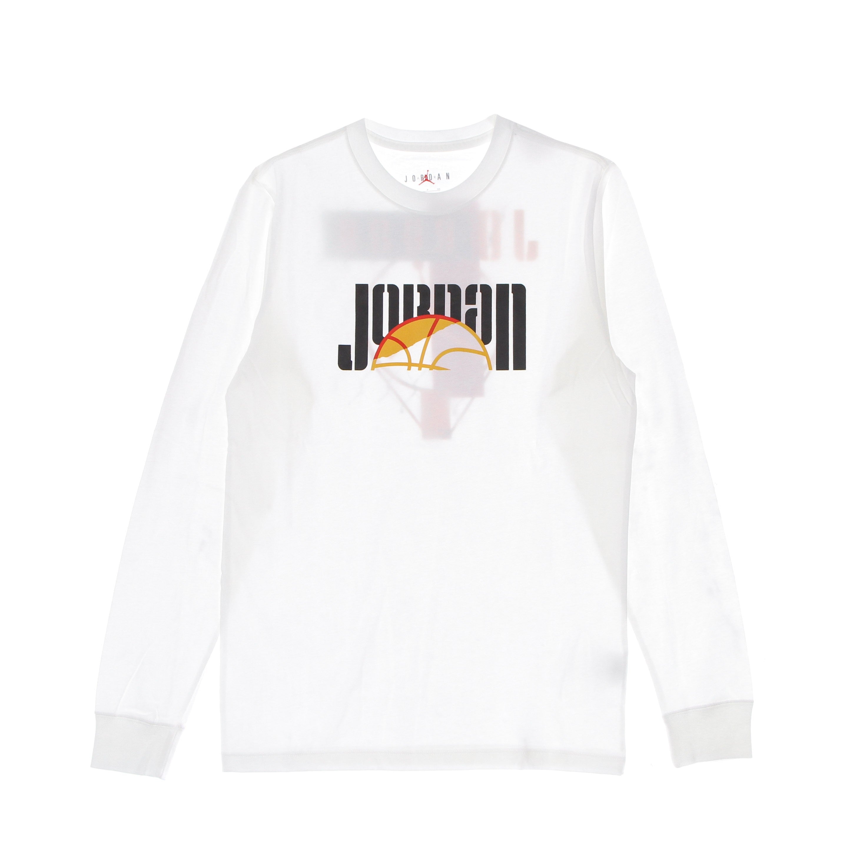 Jordan, Maglietta Manica Lunga Uomo Sport Dna L/s Crew, White/pollen