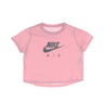 Nike, Maglietta Corta Ragazza Crop Nike Air Tee, Pink Glaze