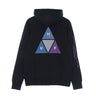 Huf, Felpa Cappuccio Zip Uomo Prism Triple Triangle Full Zip Hoodie, Navy Blazer