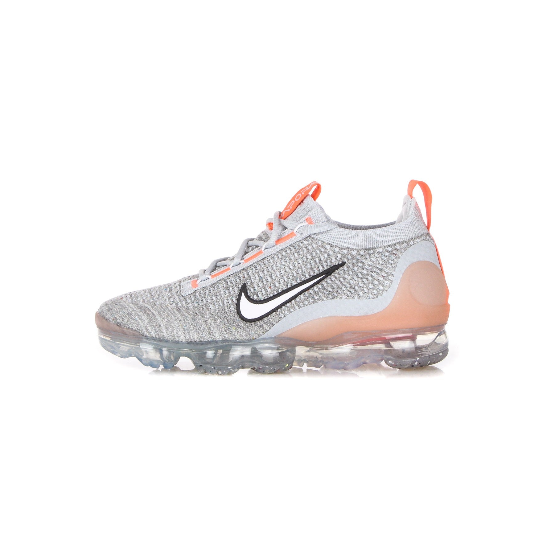 Nike, Scarpa Bassa Uomo Air Vapormax 2021 Fk, Grey Fog/white/bright Mango/anthracite