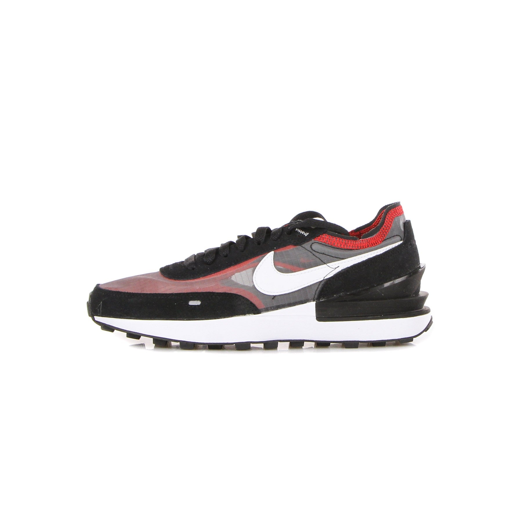 Nike, Scarpa Bassa Uomo Waffle One, Black/white/sport Red