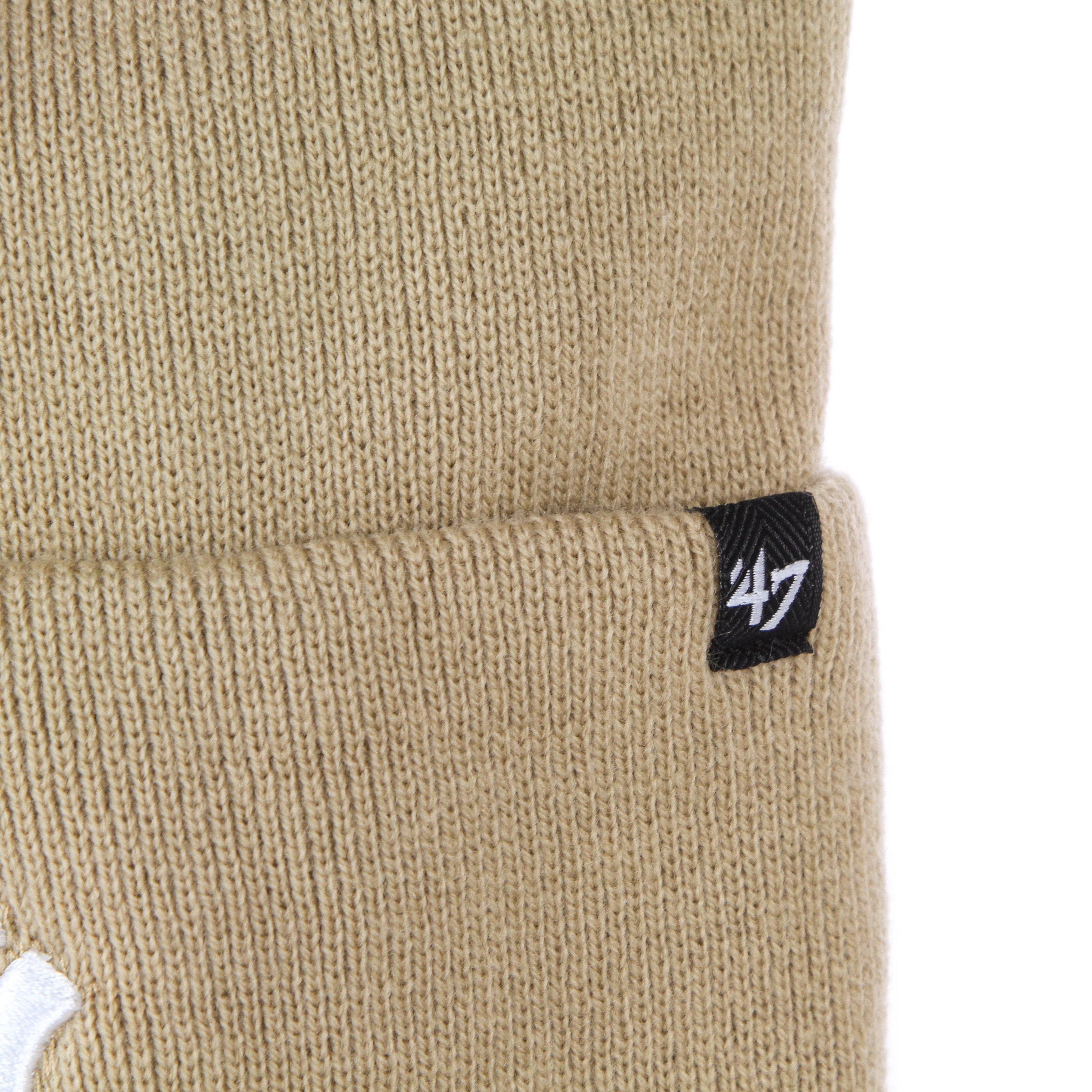 47 Brand, Cappello Uomo Mlb Haymaker Cuff Knit Neyyan, Khaki/white