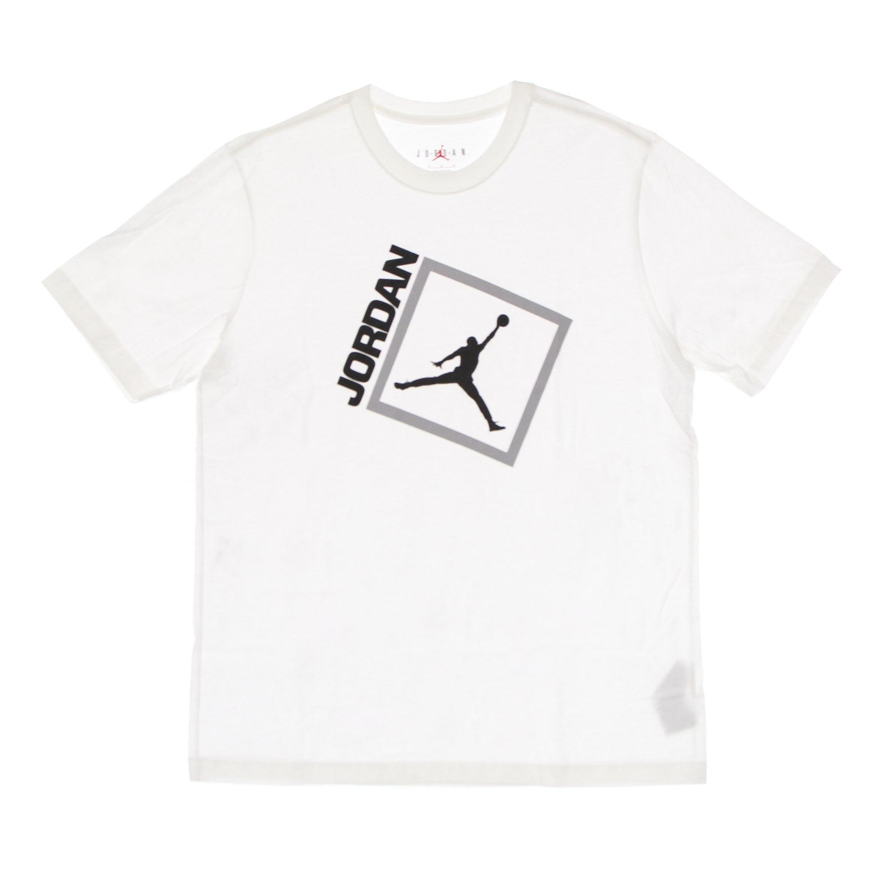 Jordan, Maglietta Uomo Jumpman Box Short-sleeve Tee Crew, White/black