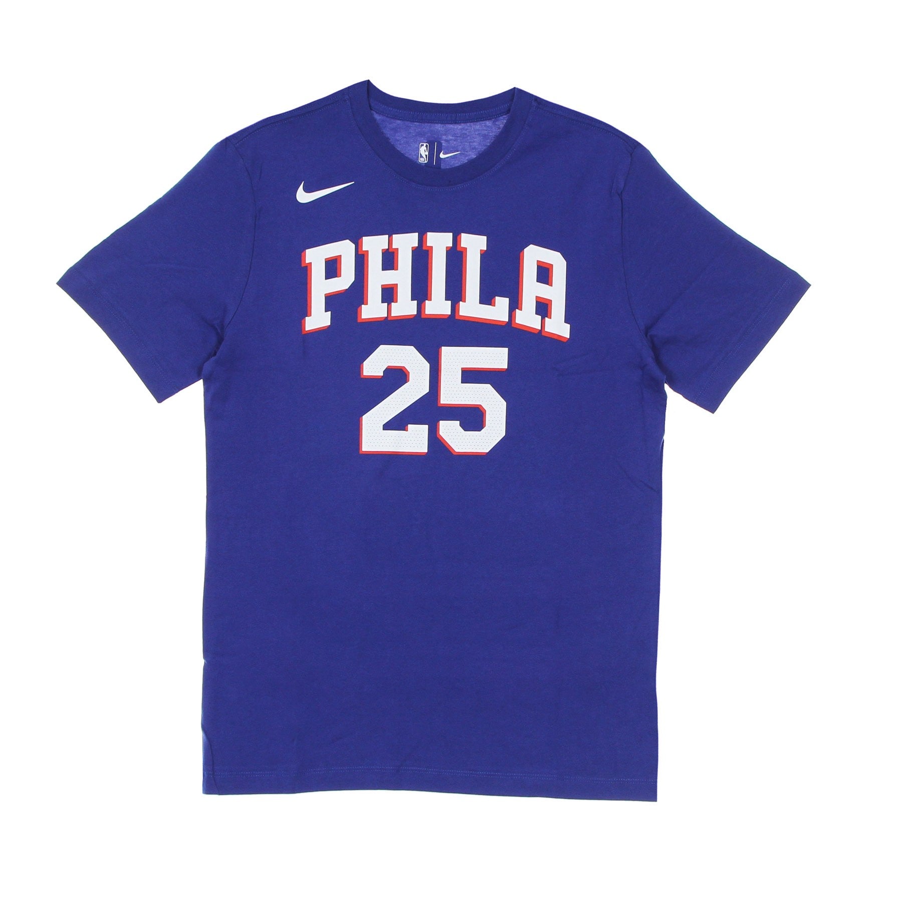 Nike Nba, Maglietta Uomo Nba Essential Tee No 25 Ben Simmons Phi76e, Rush Blue