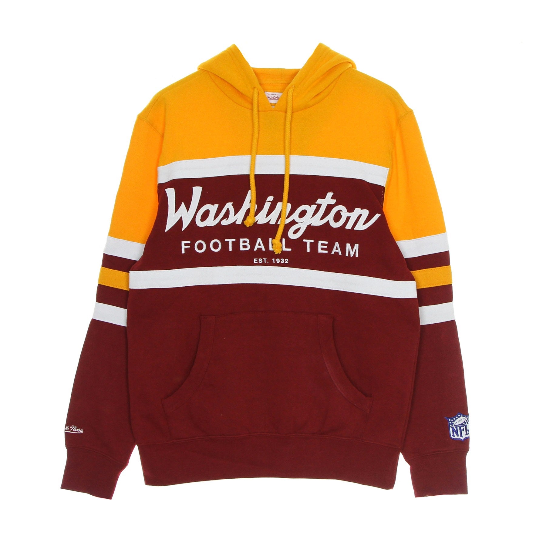 Mitchell & Ness, Felpa Cappuccio Uomo Nfl Head Coach Hoody Wasfte, Original Team Colors