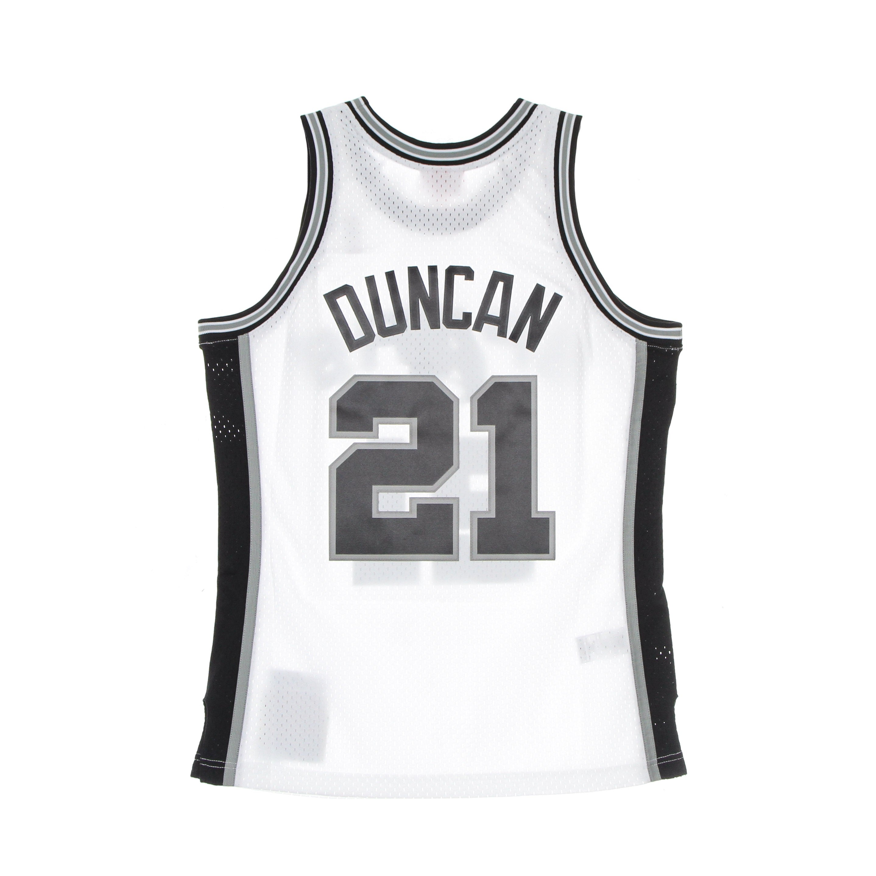 Mitchell & Ness, Canotta Basket Uomo Nba Swingman Jersey Hardwood Classics No 21 Tim Duncan 1998-99 Saaspu Home, White/white