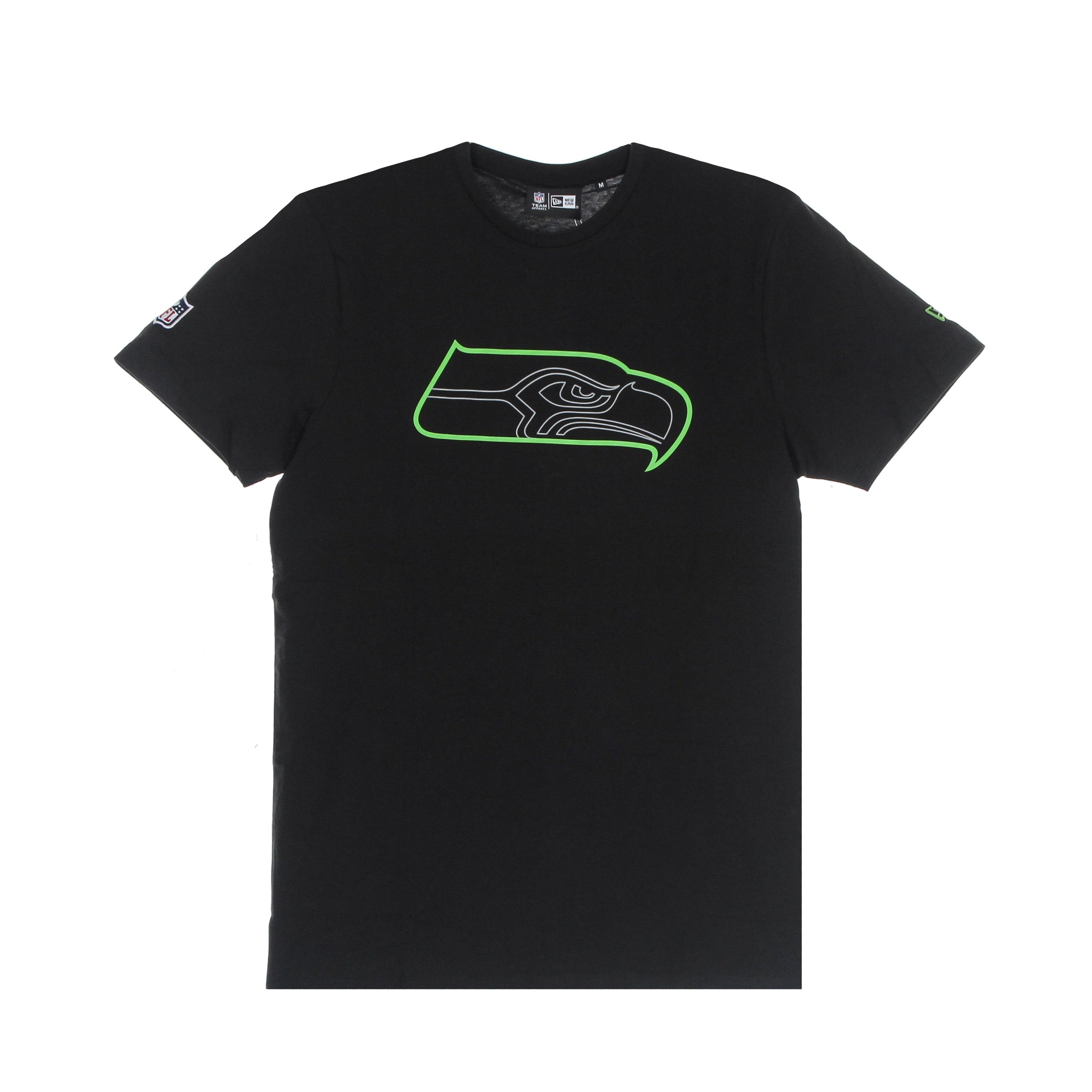 New Era, Maglietta Uomo Nfl Outline Logo Tee Seasea, Black/original Team Colors