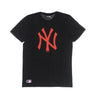 New Era, Maglietta Uomo Mlb Seasonal Team Logo Tee Neyyan, Black/hot Red