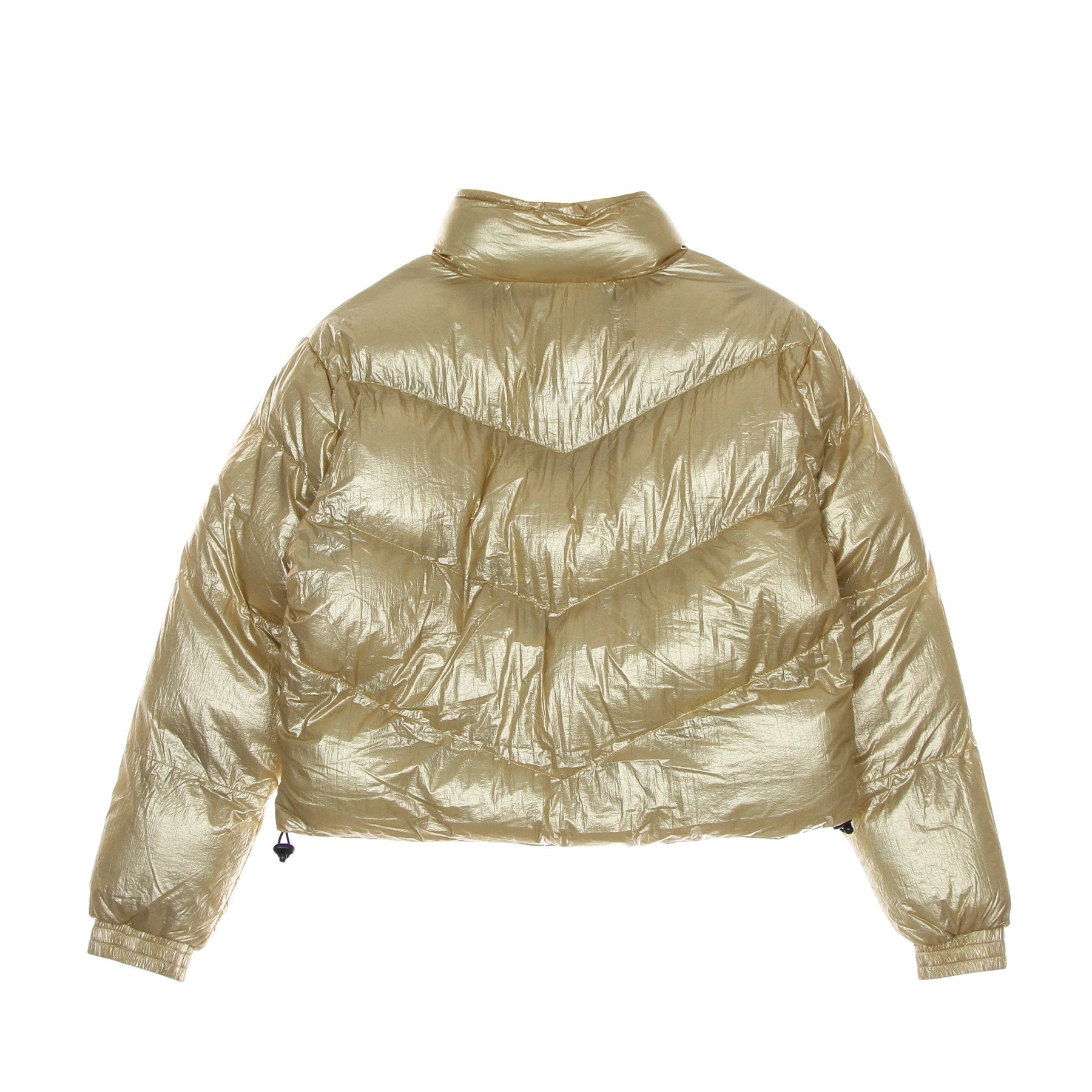 Karl Kani, Piumino Corto Donna Chest Signature Puffer Jacket, Gold