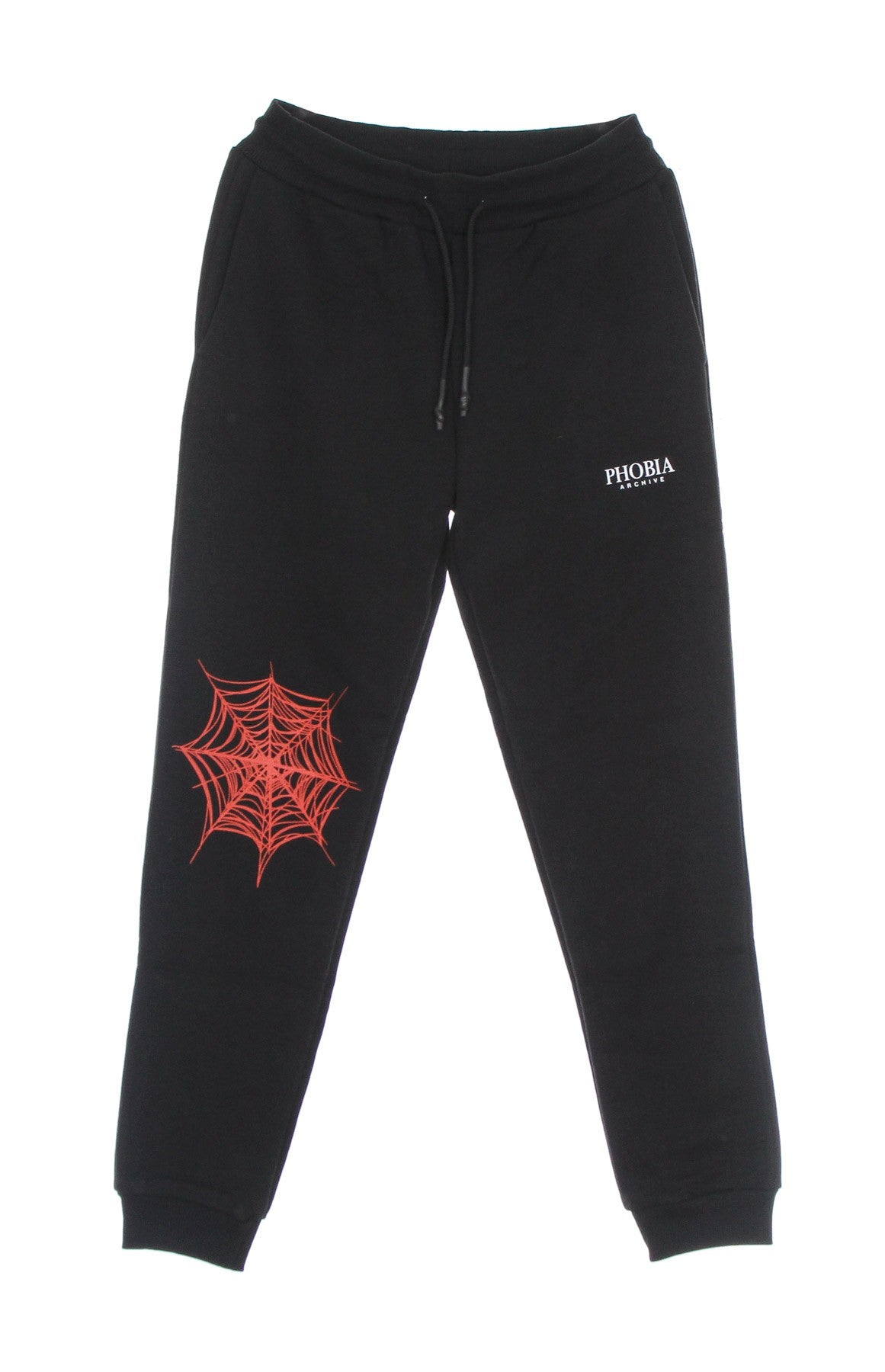 Phobia, Pantalone Tuta Leggero Uomo Red Cobweb Print Pants, 