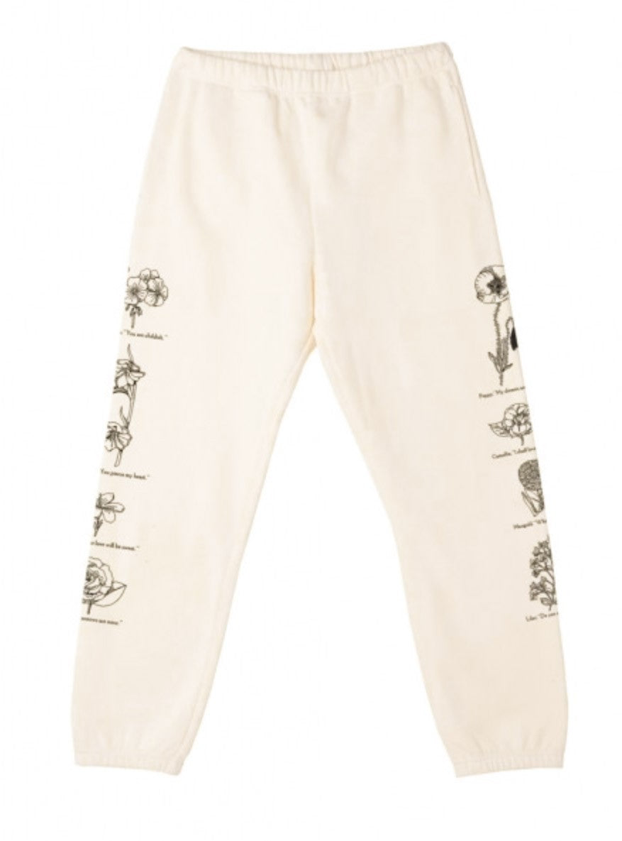 Men's Fleece Tracksuit Pants Flower Packet Hook Up Set Sweatpant Sago