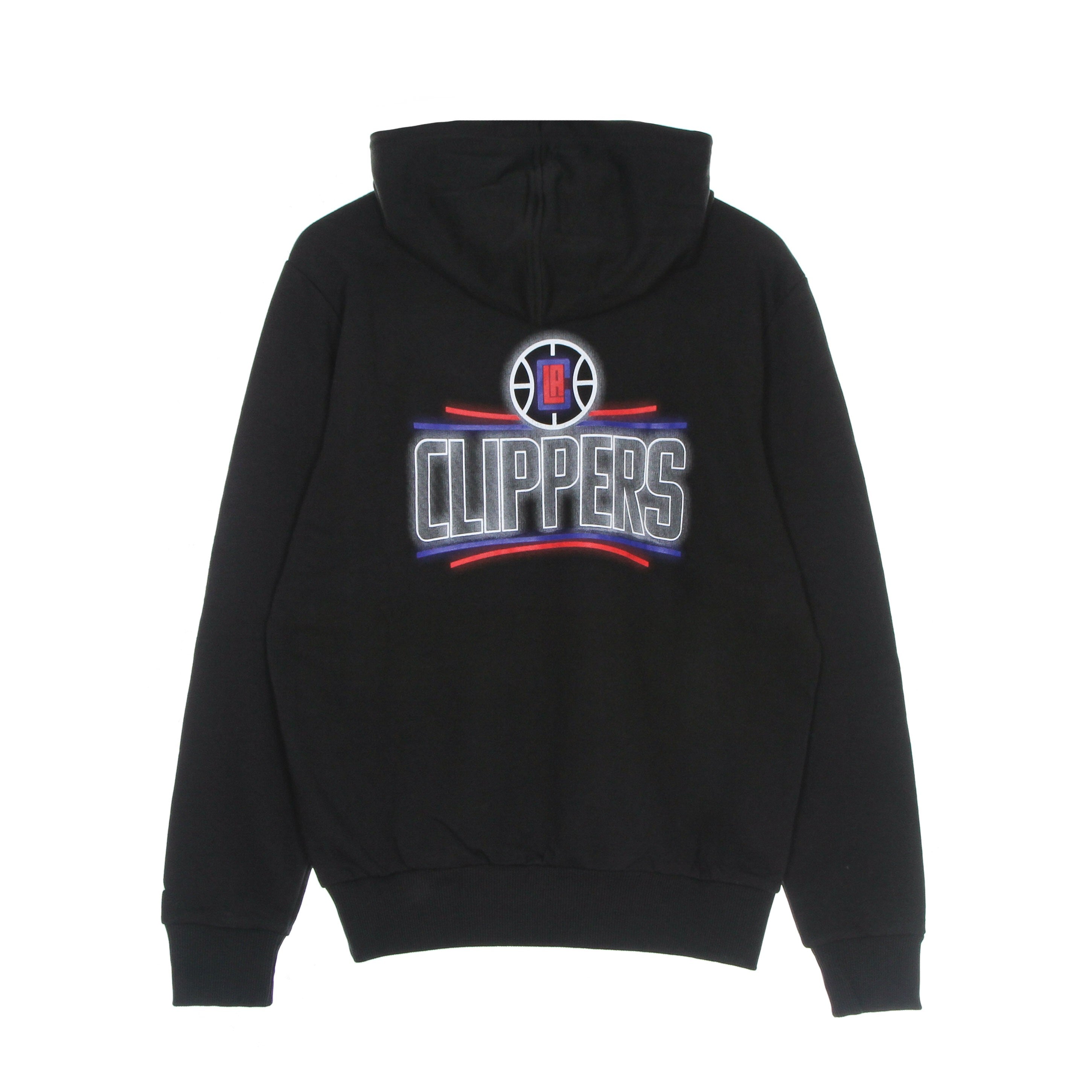 New Era, Felpa Leggera Cappuccio Uomo Nba Neon Po Hoodie Loscli, Black