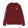 Huf, Felpa Girocollo Uomo Prism Triple Triangle Crew, Bloodstone