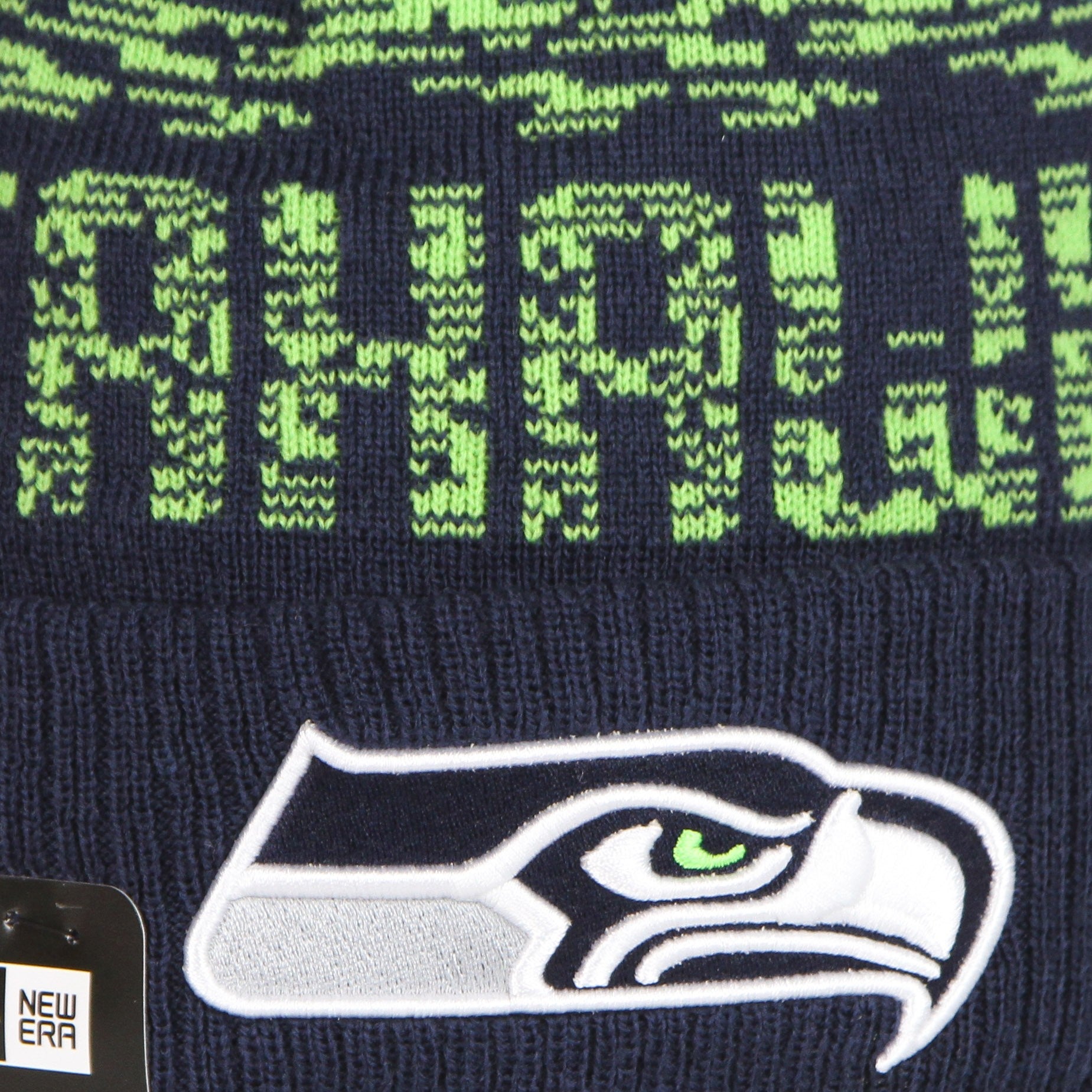 New Era, Cappello Pom Pom Uomo Nfl Sport Knit Cuff Seasea, 